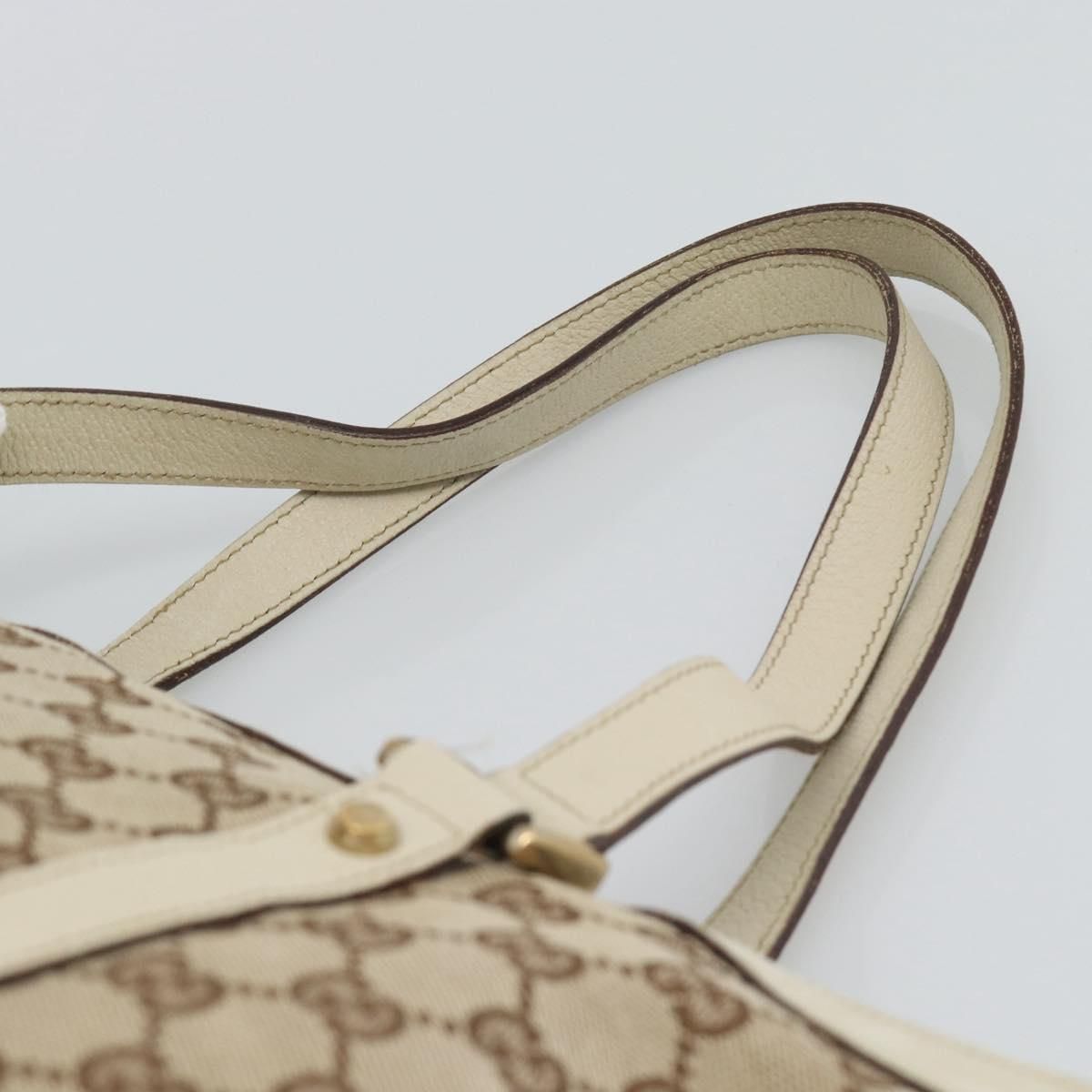 Abbey Hand Bag Beige Gold Tone 141470 Auth, Neutral — view 8