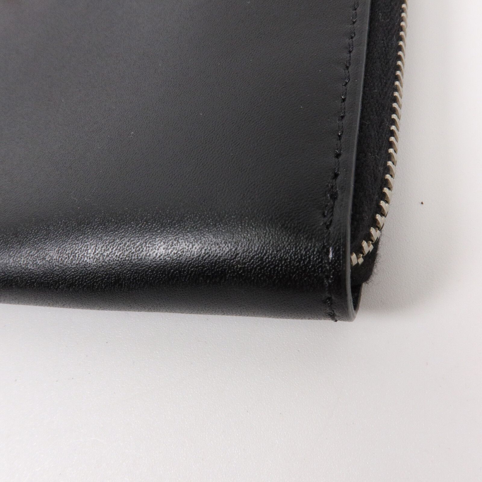 Black Leather Multicolor Studded Zip Clutch Bag — view 11