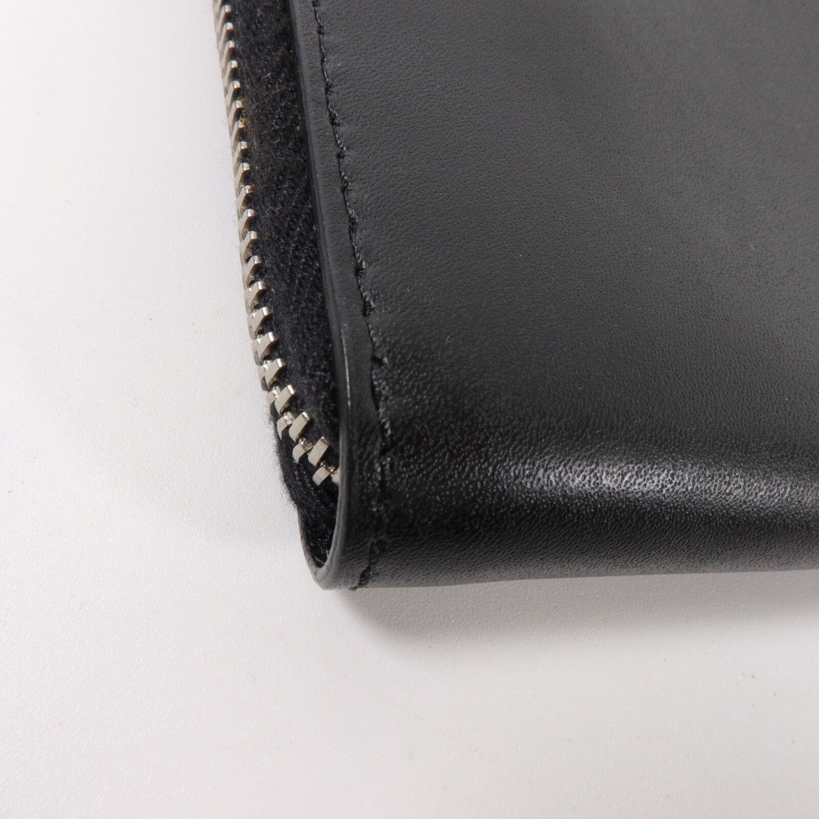 Black Leather Multicolor Studded Zip Clutch Bag — view 12