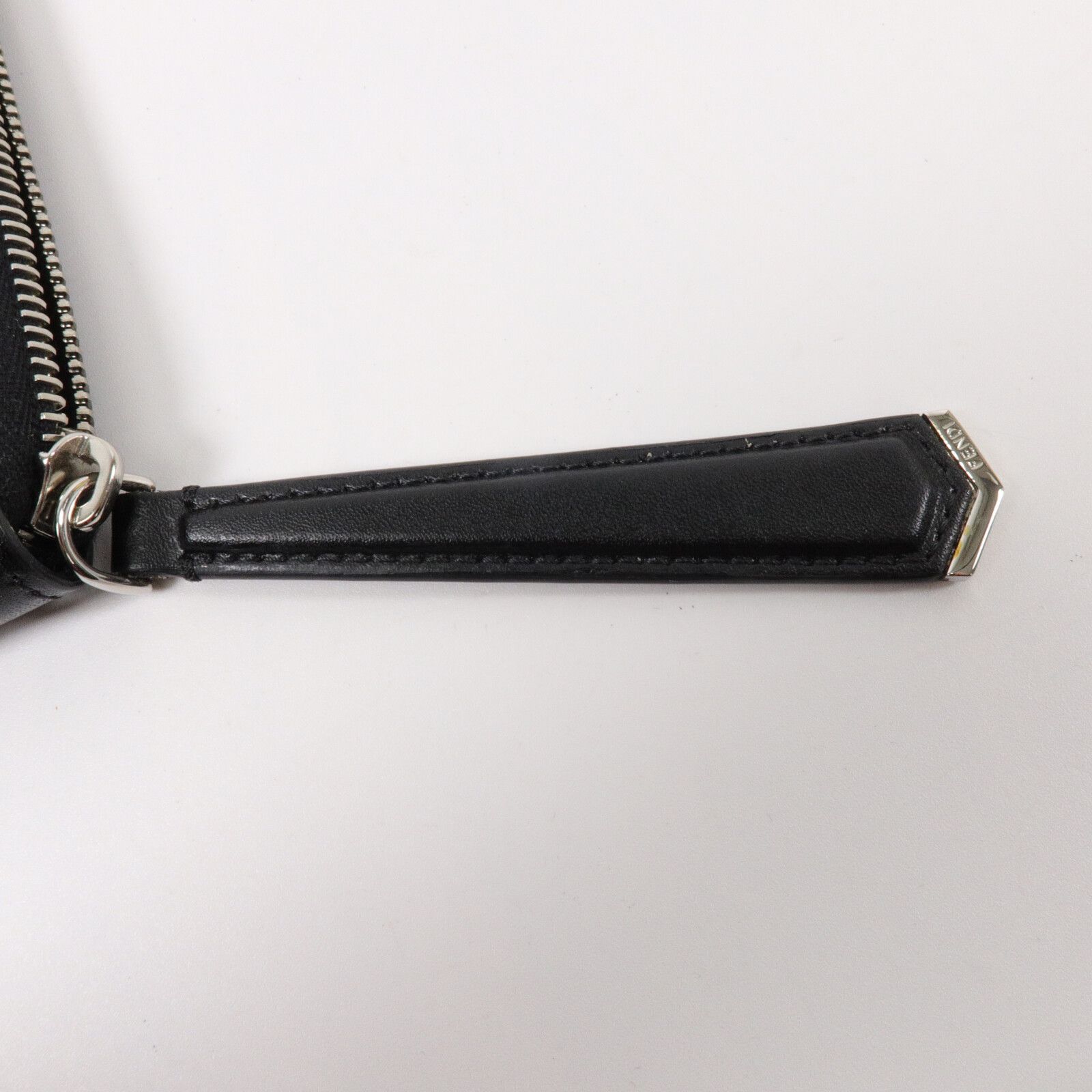 Black Leather Multicolor Studded Zip Clutch Bag — view 8