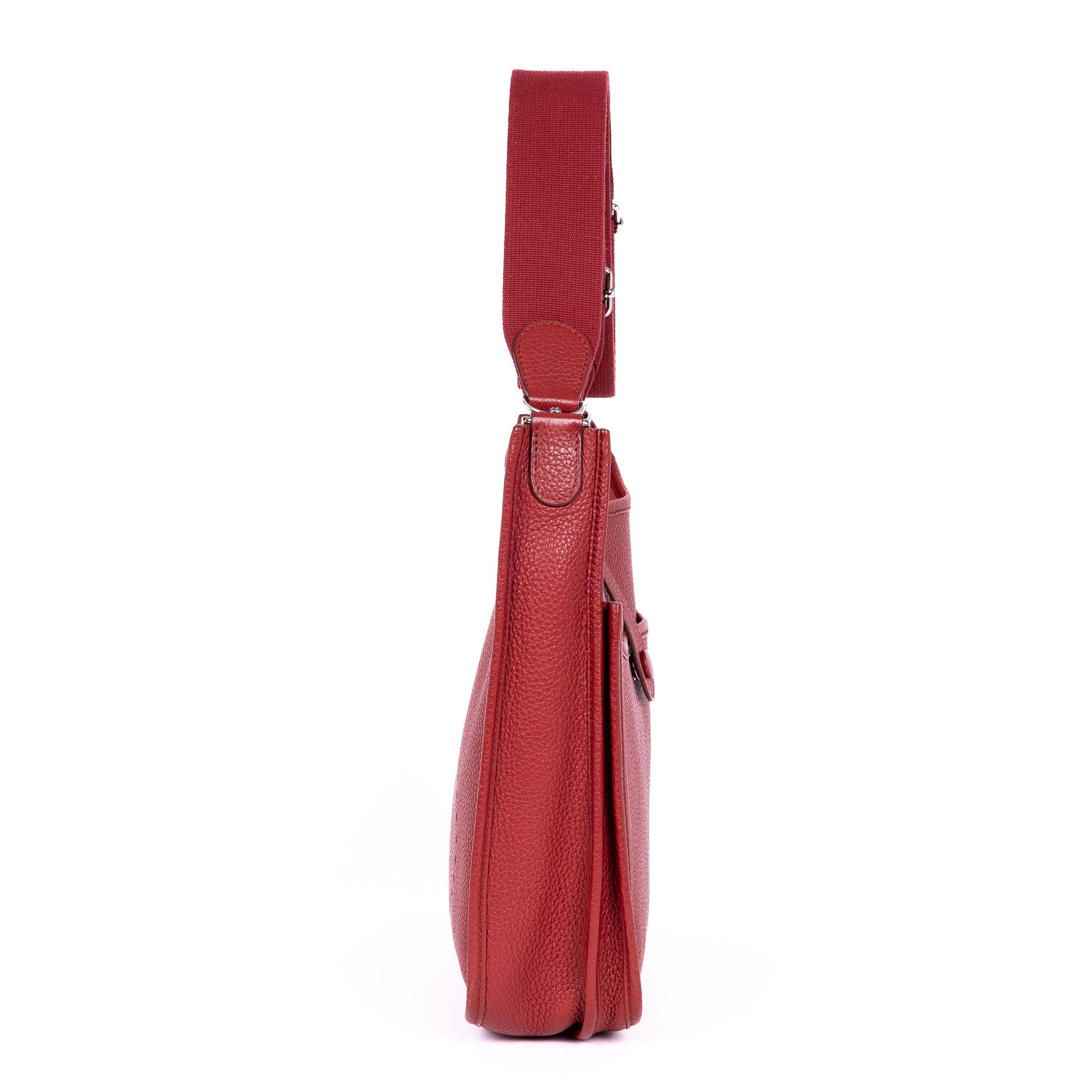 Evelyne III PM Red Epsom Leather Palladium — view 4