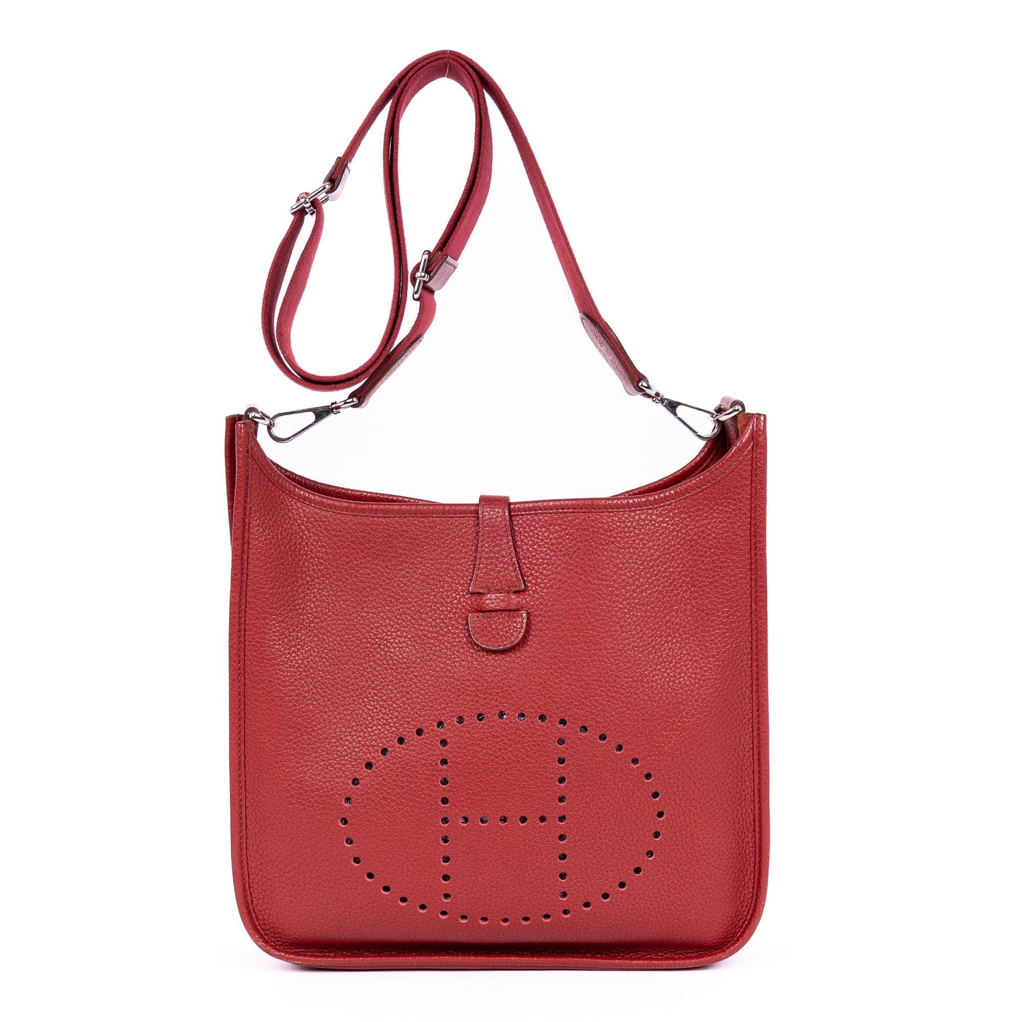 Evelyne III PM Red Epsom Leather Palladium — view 5