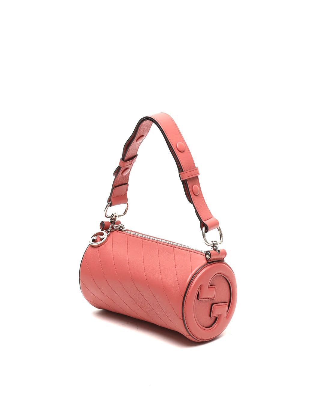 Sakai Be Green Calfskin Diagonal Stitched Mini Blondie Barrel Shoulder Bag — view 2