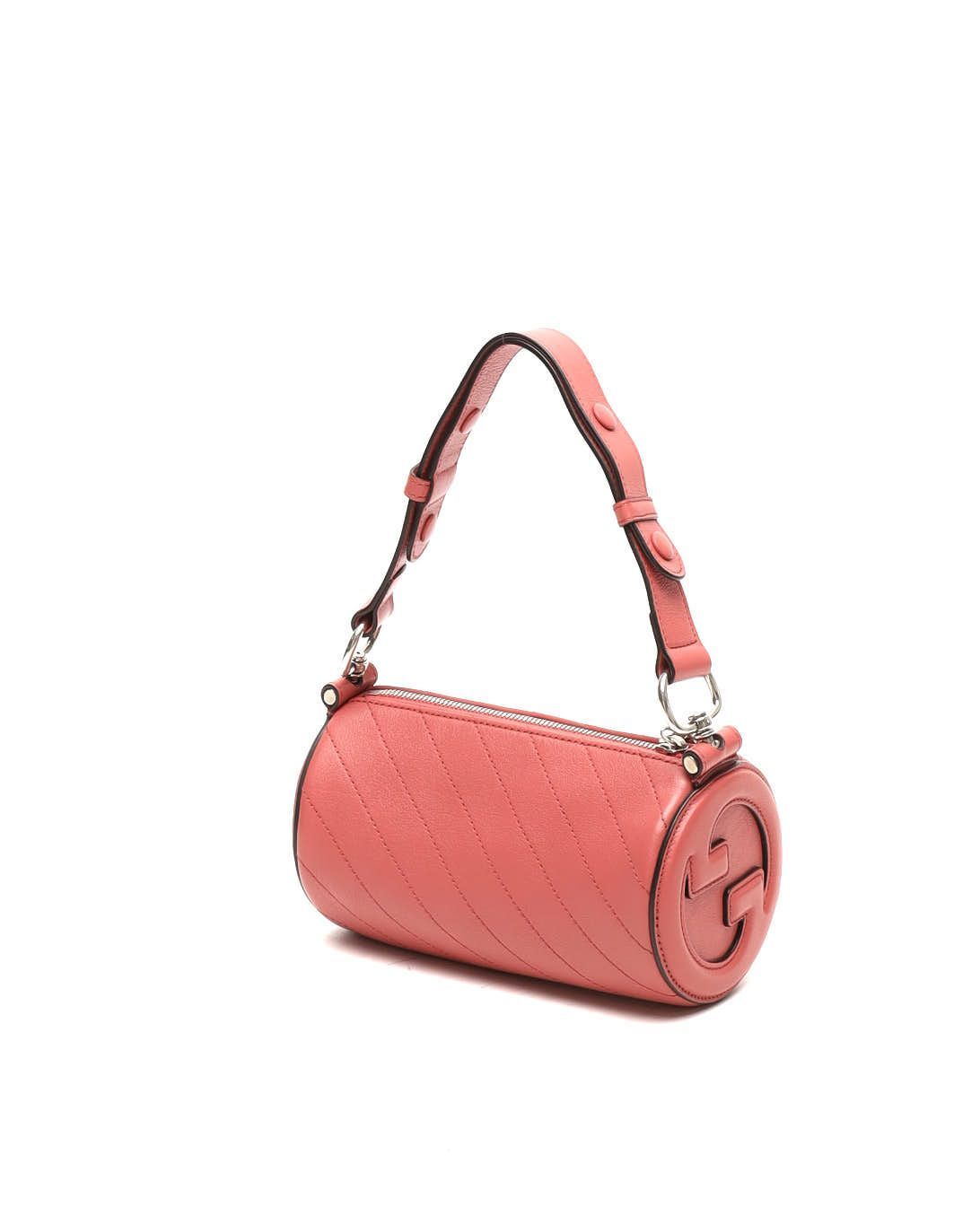 Sakai Be Green Calfskin Diagonal Stitched Mini Blondie Barrel Shoulder Bag — view 3