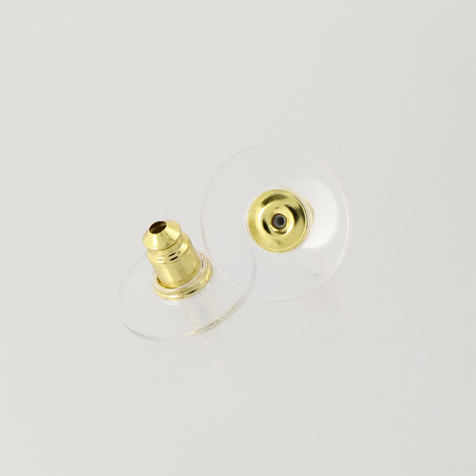 Gold Tone Heart Logos Pierced Earrings w/Box — view 5