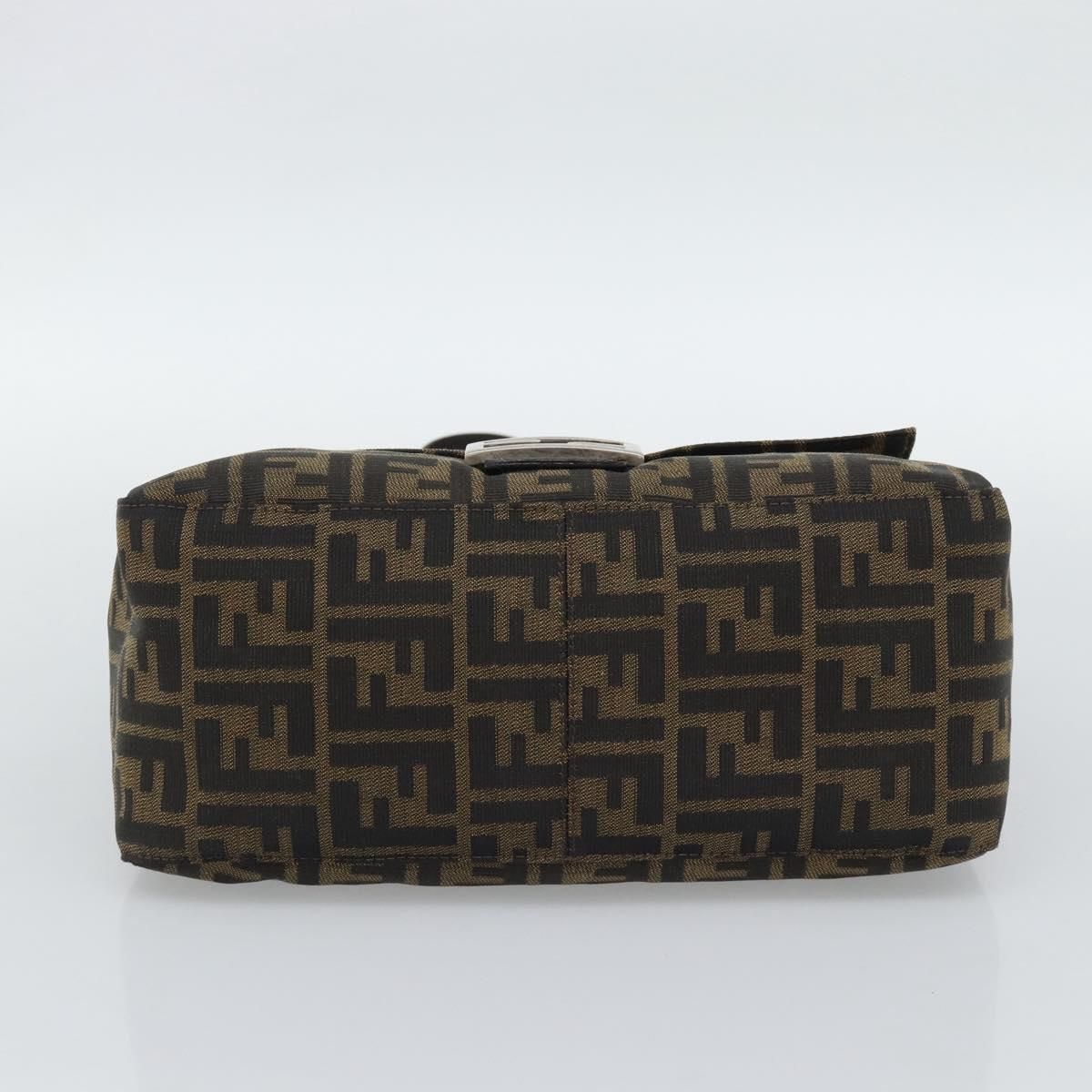 Mama Baguette Shoulder Bag Brown Black Auth, Brown — view 5