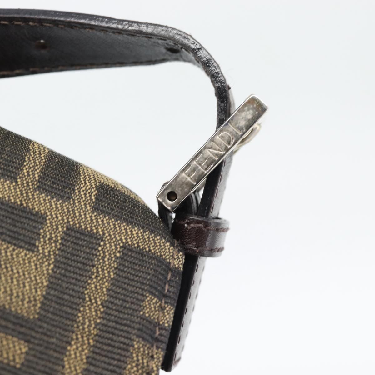 Mama Baguette Shoulder Bag Brown Black Auth, Brown — view 9
