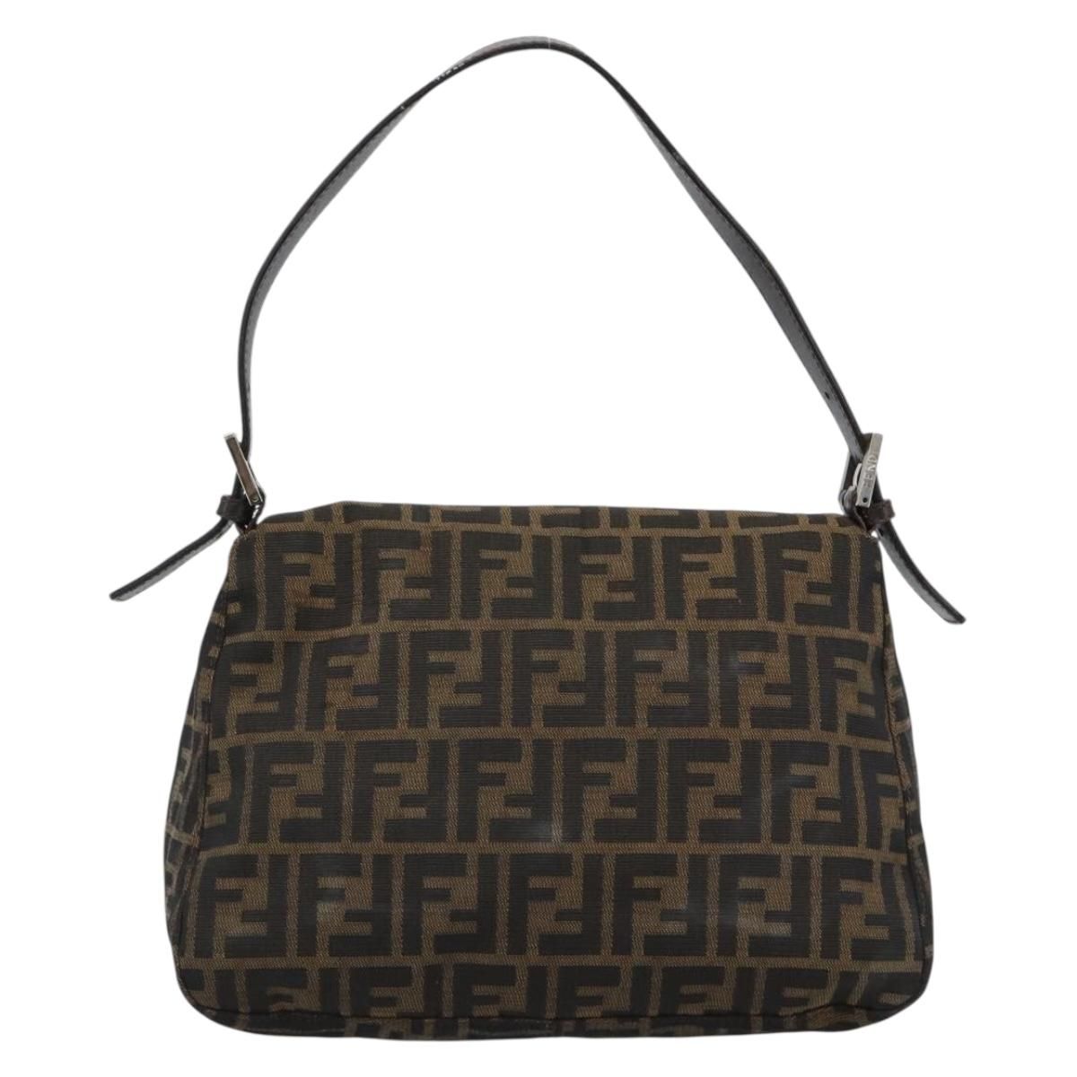 Mama Baguette Shoulder Bag Black Silver Brown Auth, Black — view 2