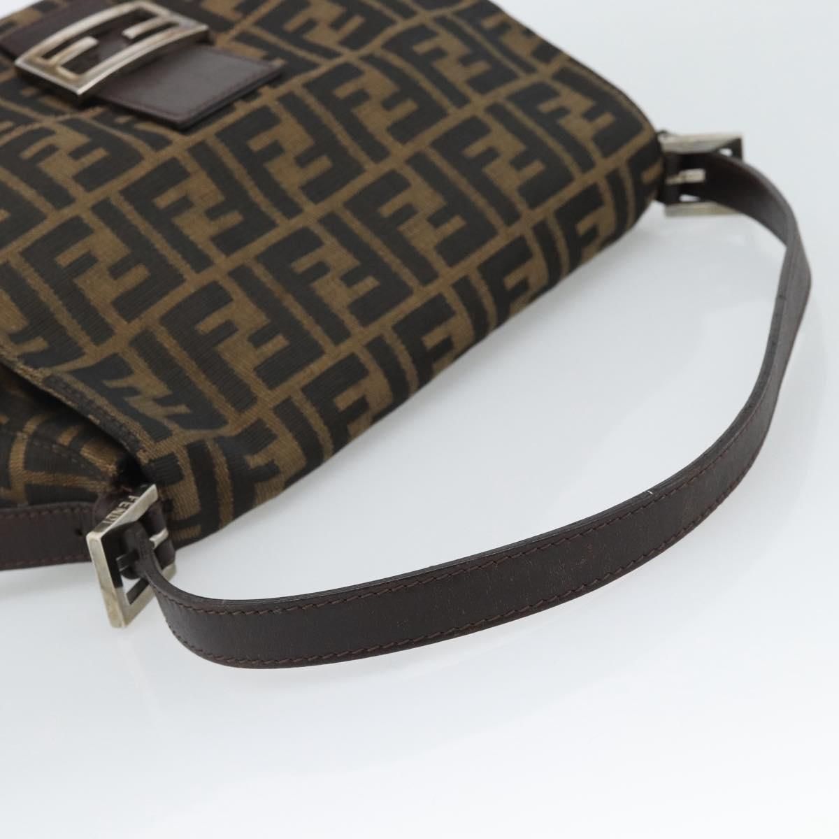 Mama Baguette Shoulder Bag Black Silver Brown Auth, Black — view 7