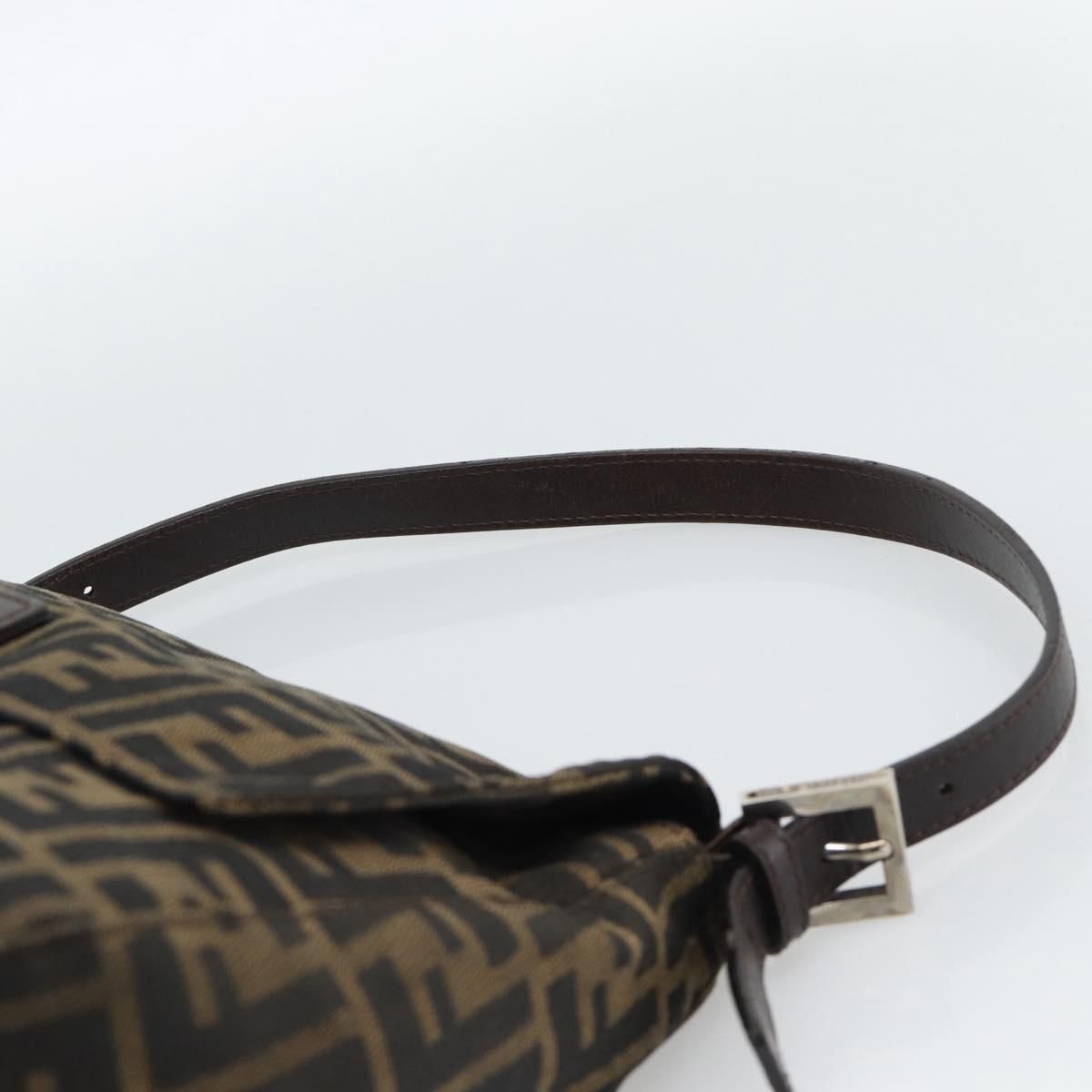 Mama Baguette Shoulder Bag Black Silver Brown Auth, Black — view 8