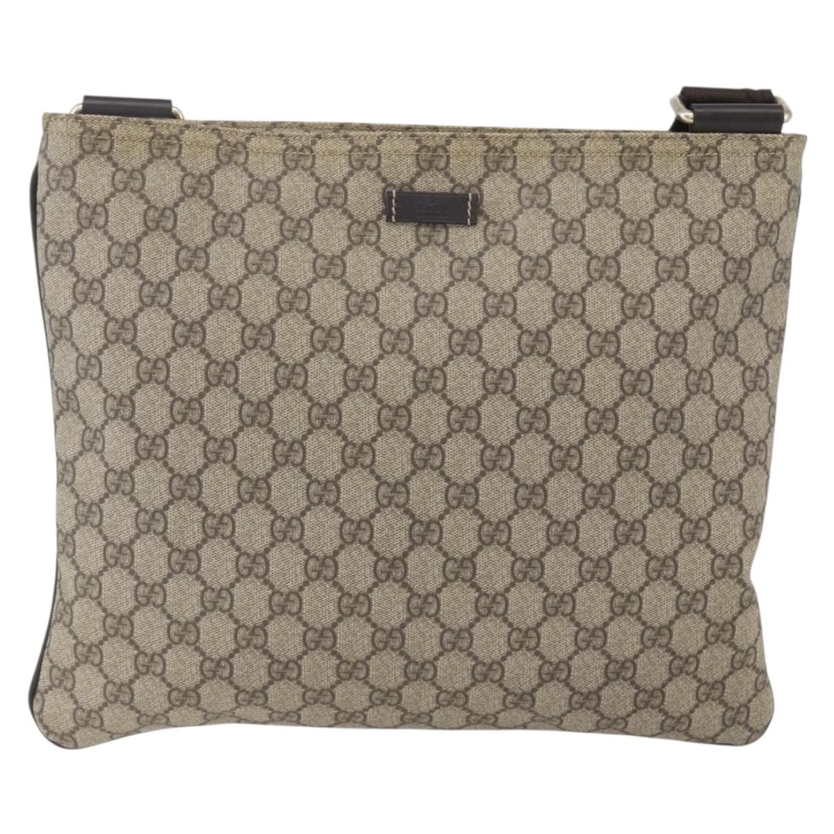 GG Supreme Monogram Medium Flat Messenger Bag Beige — view 13