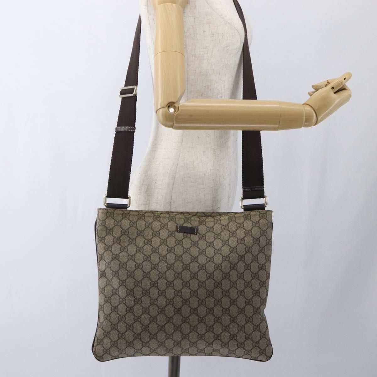 GG Supreme Monogram Medium Flat Messenger Bag Beige — view 22