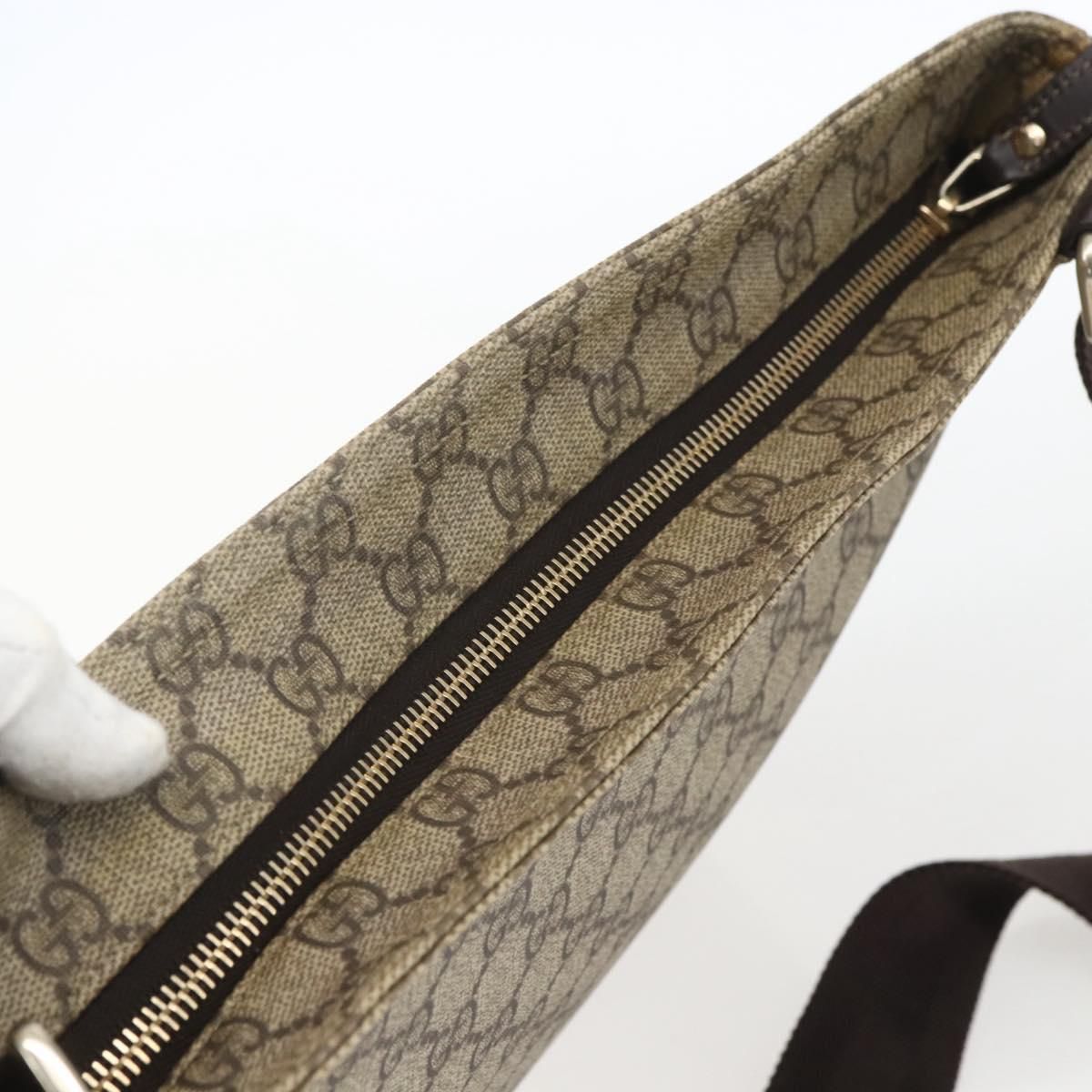 GG Supreme Monogram Medium Flat Messenger Bag Beige — view 6