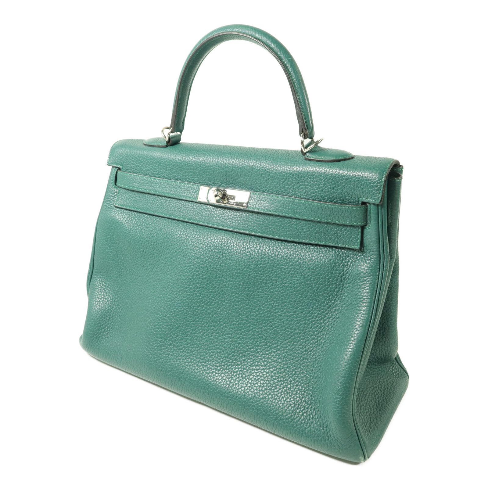Clemence Leather Malachite Kelly 35 w/PHW — view 2