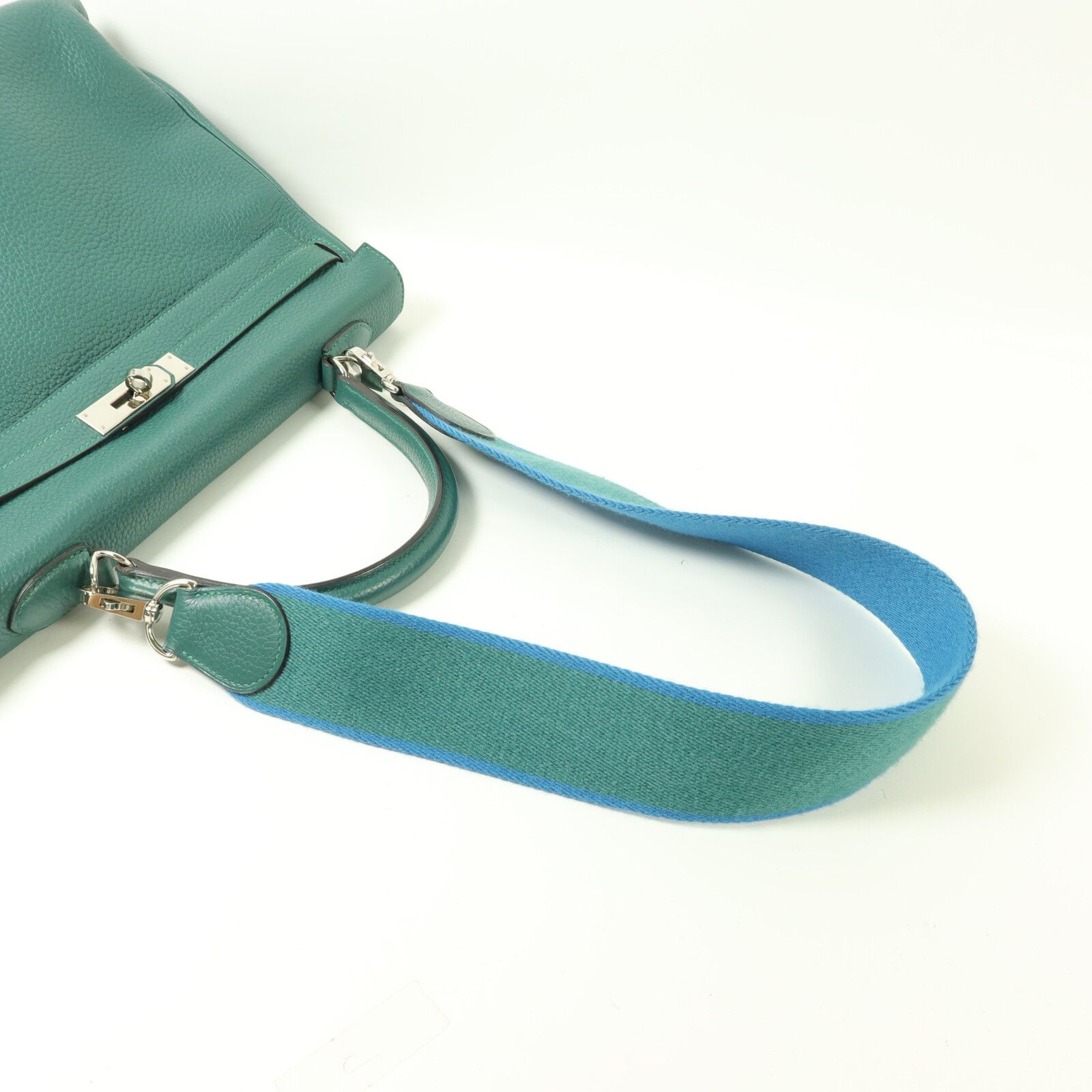 Clemence Leather Malachite Kelly 35 w/PHW — view 11