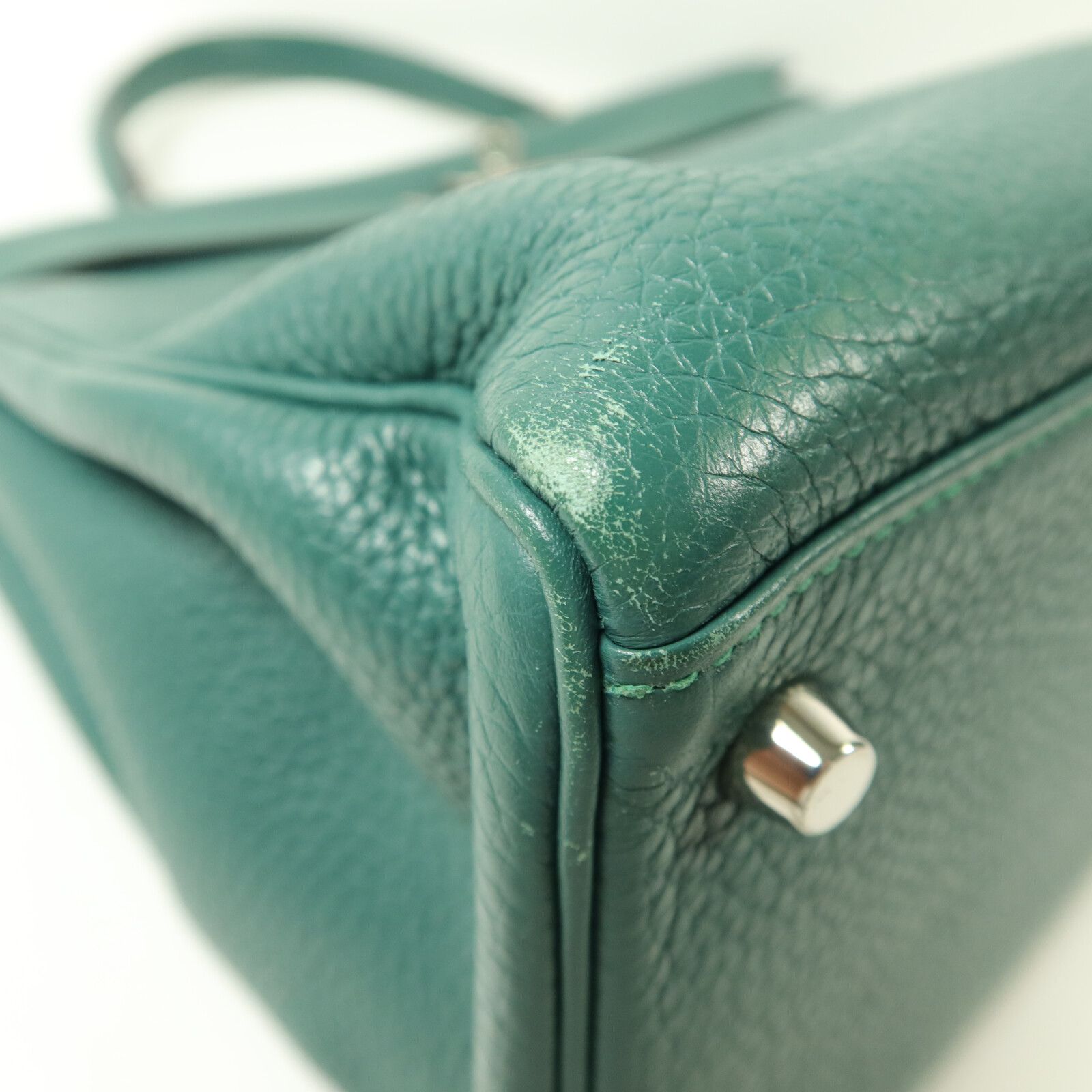 Clemence Leather Malachite Kelly 35 w/PHW — view 13