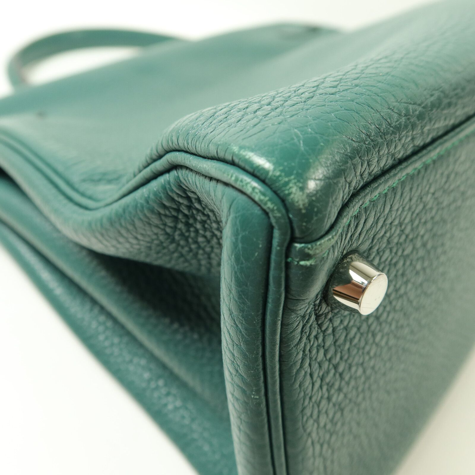 Clemence Leather Malachite Kelly 35 w/PHW — view 15