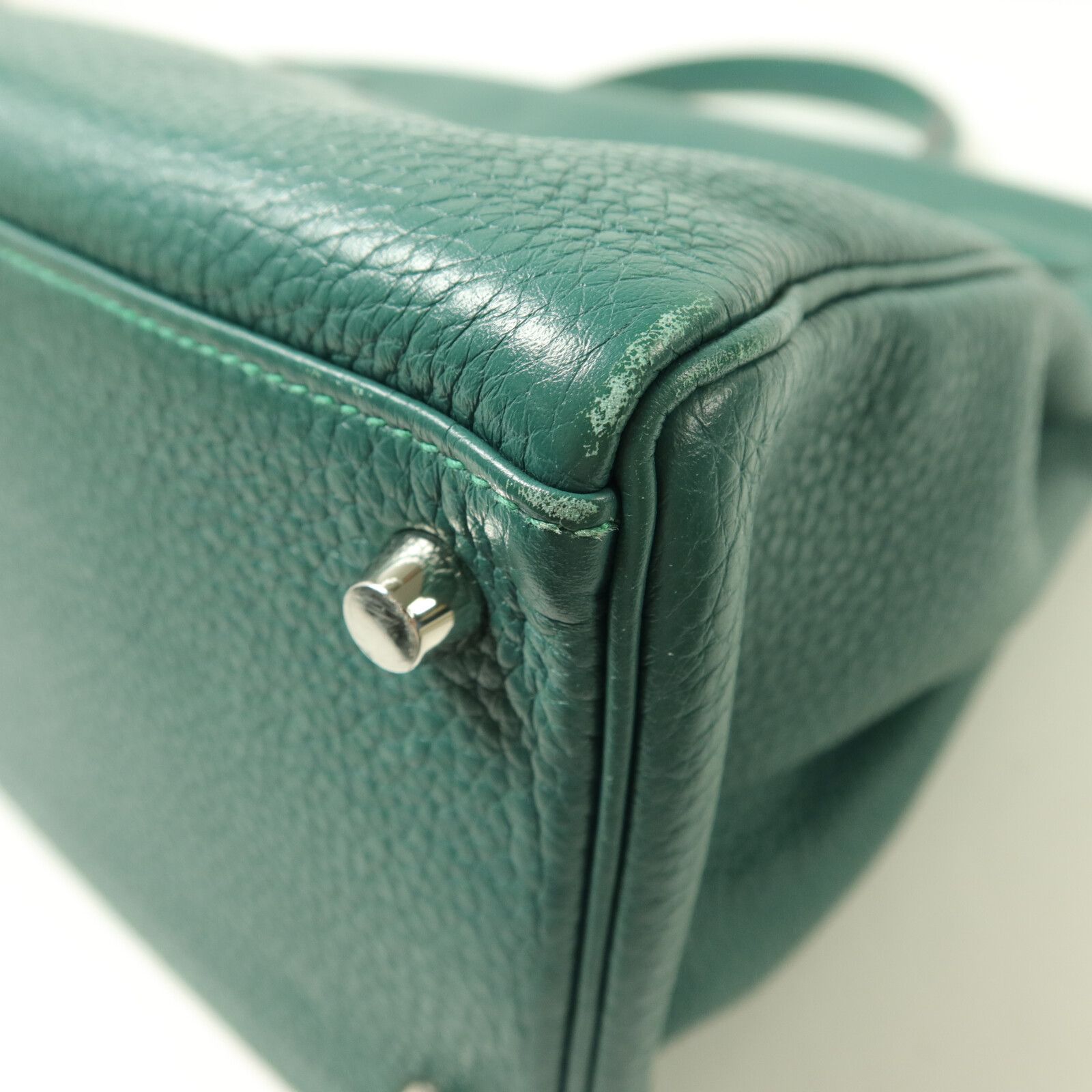 Clemence Leather Malachite Kelly 35 w/PHW — view 16