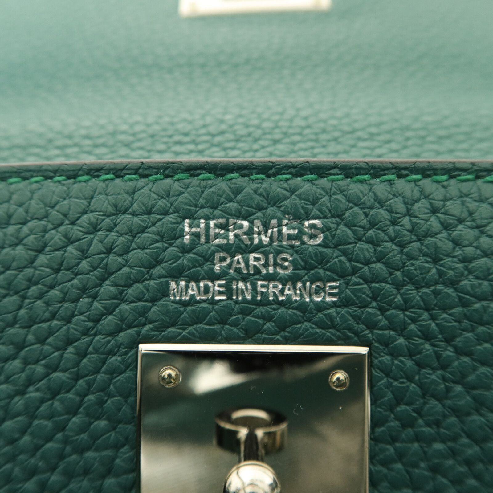 Clemence Leather Malachite Kelly 35 w/PHW — view 6