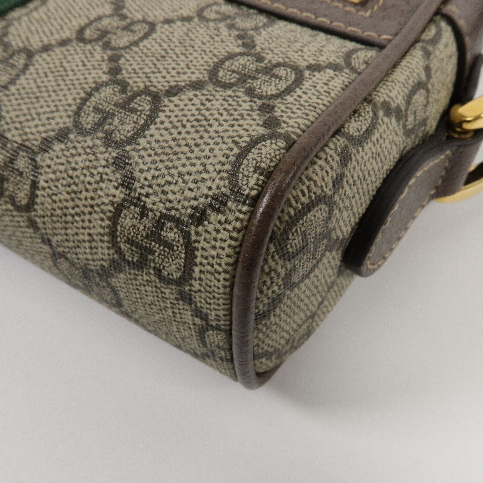 GG Supreme Monogram Web Mini Ophidia Shoulder Bag Brown — view 12