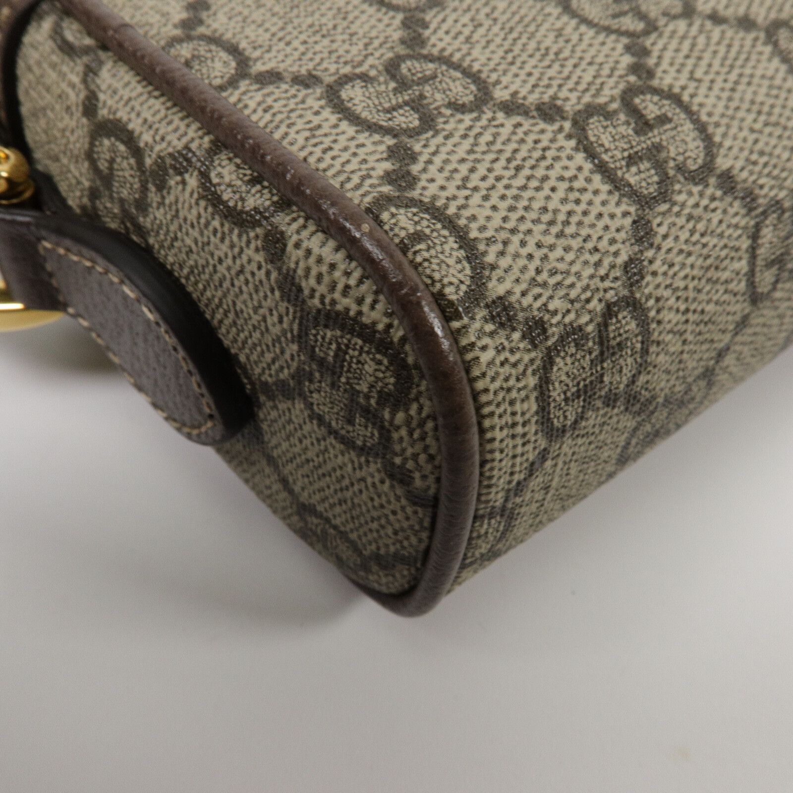 GG Supreme Monogram Web Mini Ophidia Shoulder Bag Brown — view 13