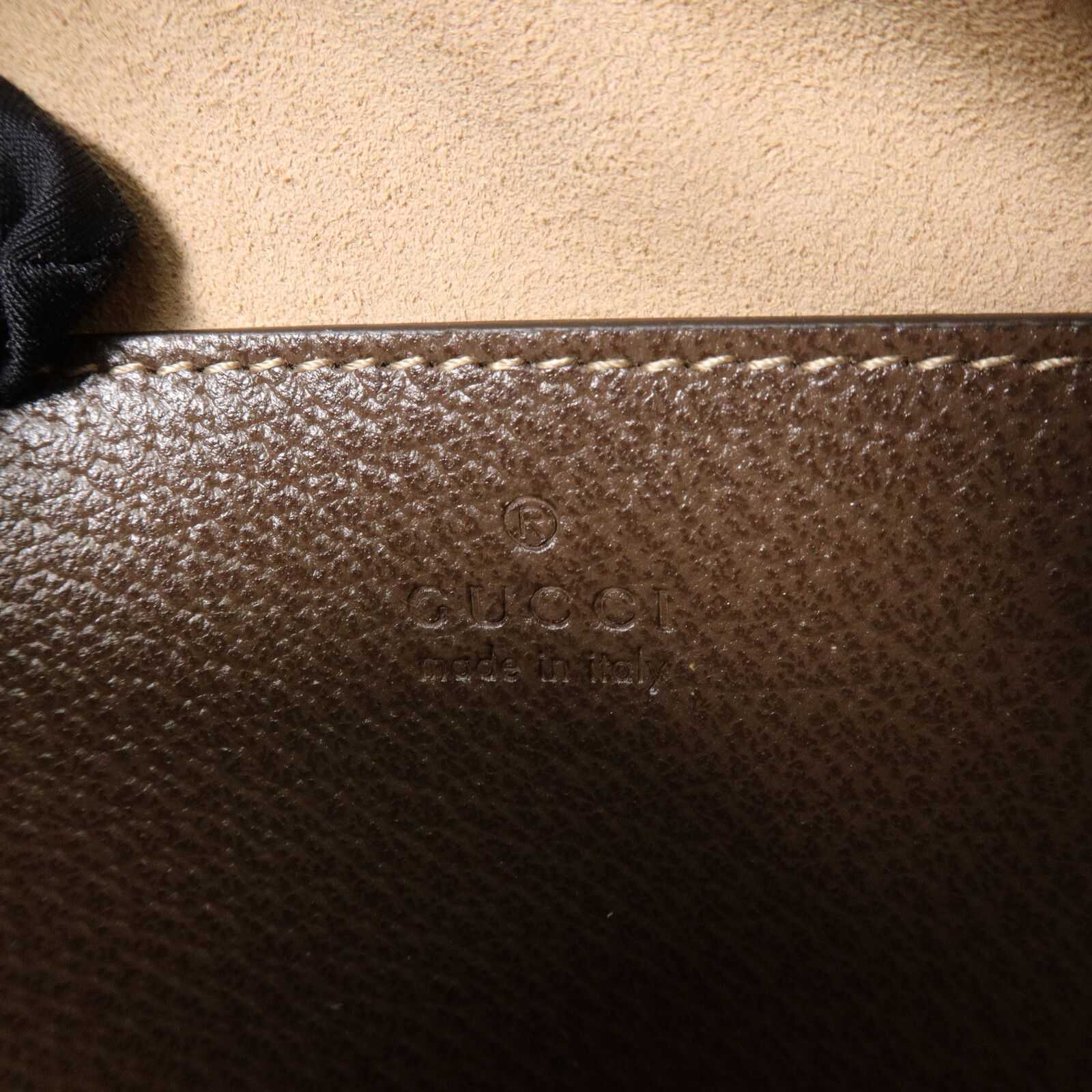 GG Supreme Monogram Web Mini Ophidia Shoulder Bag Brown — view 6