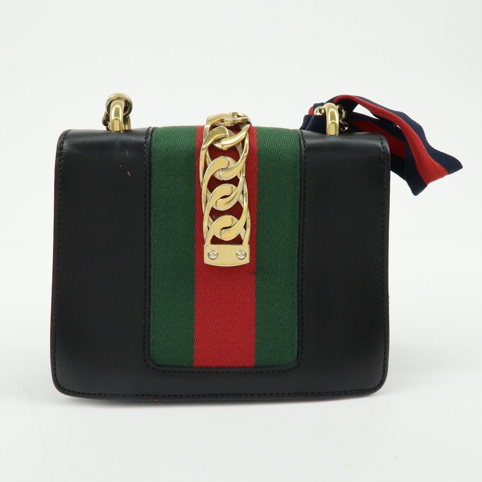 Calfskin Mini Sylvie Shoulder Bag Black — view 2