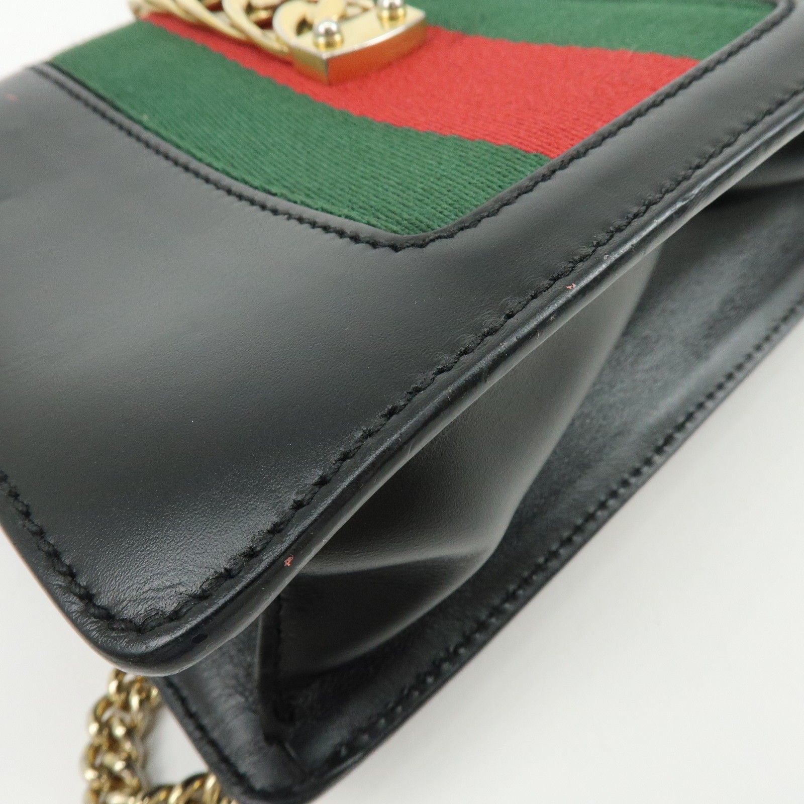 Calfskin Mini Sylvie Shoulder Bag Black — view 11