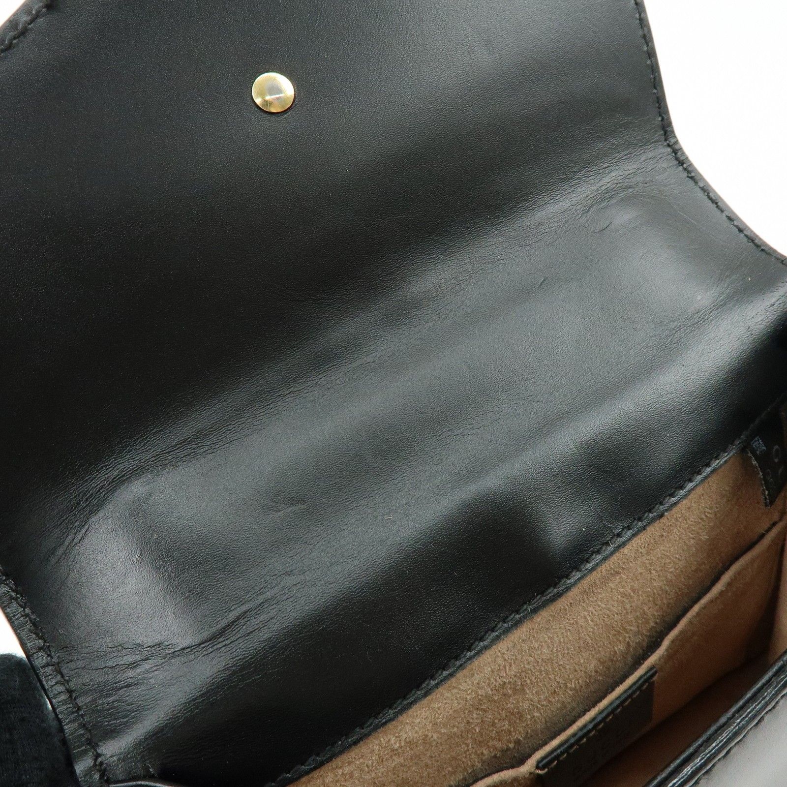 Calfskin Mini Sylvie Shoulder Bag Black — view 19