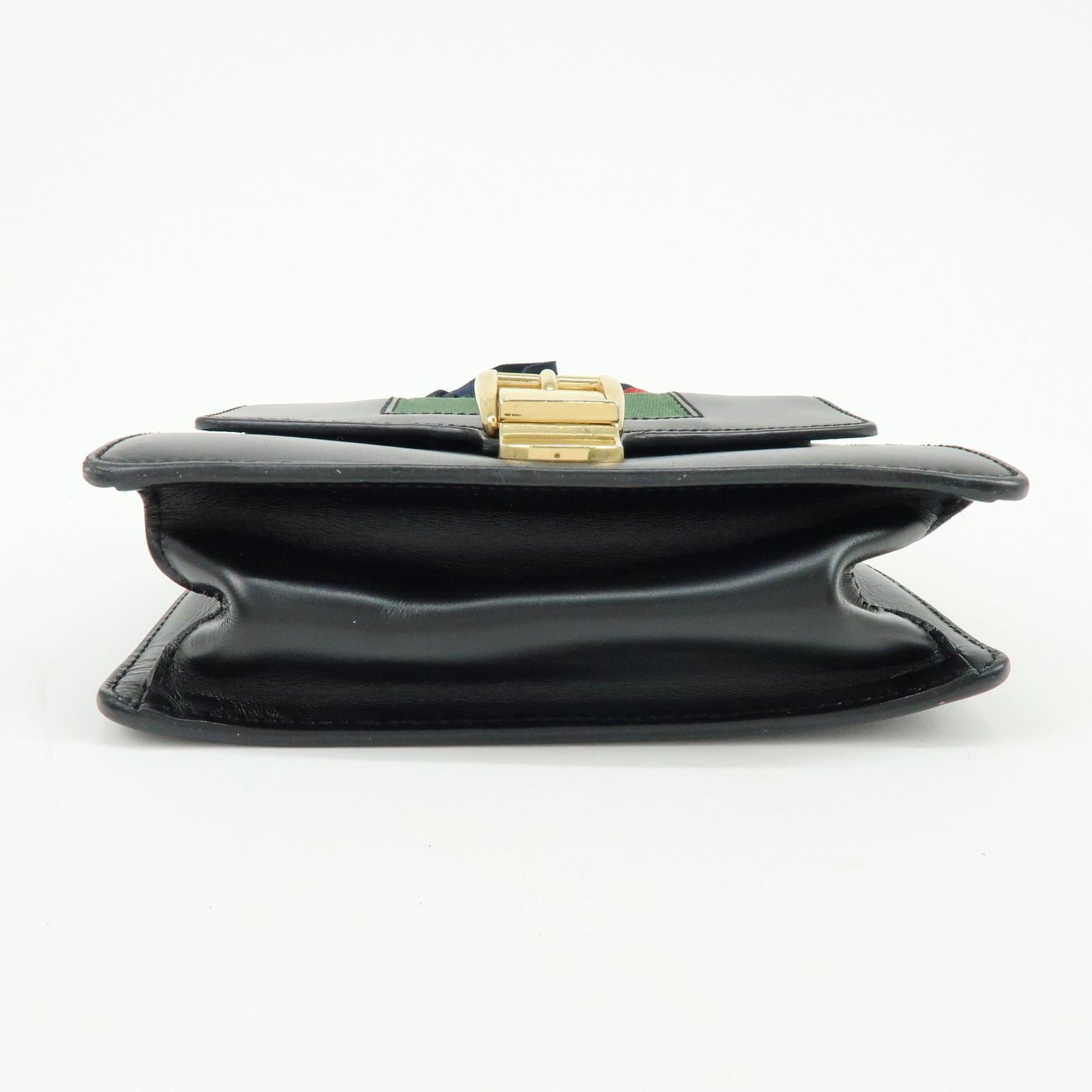 Calfskin Mini Sylvie Shoulder Bag Black — view 5