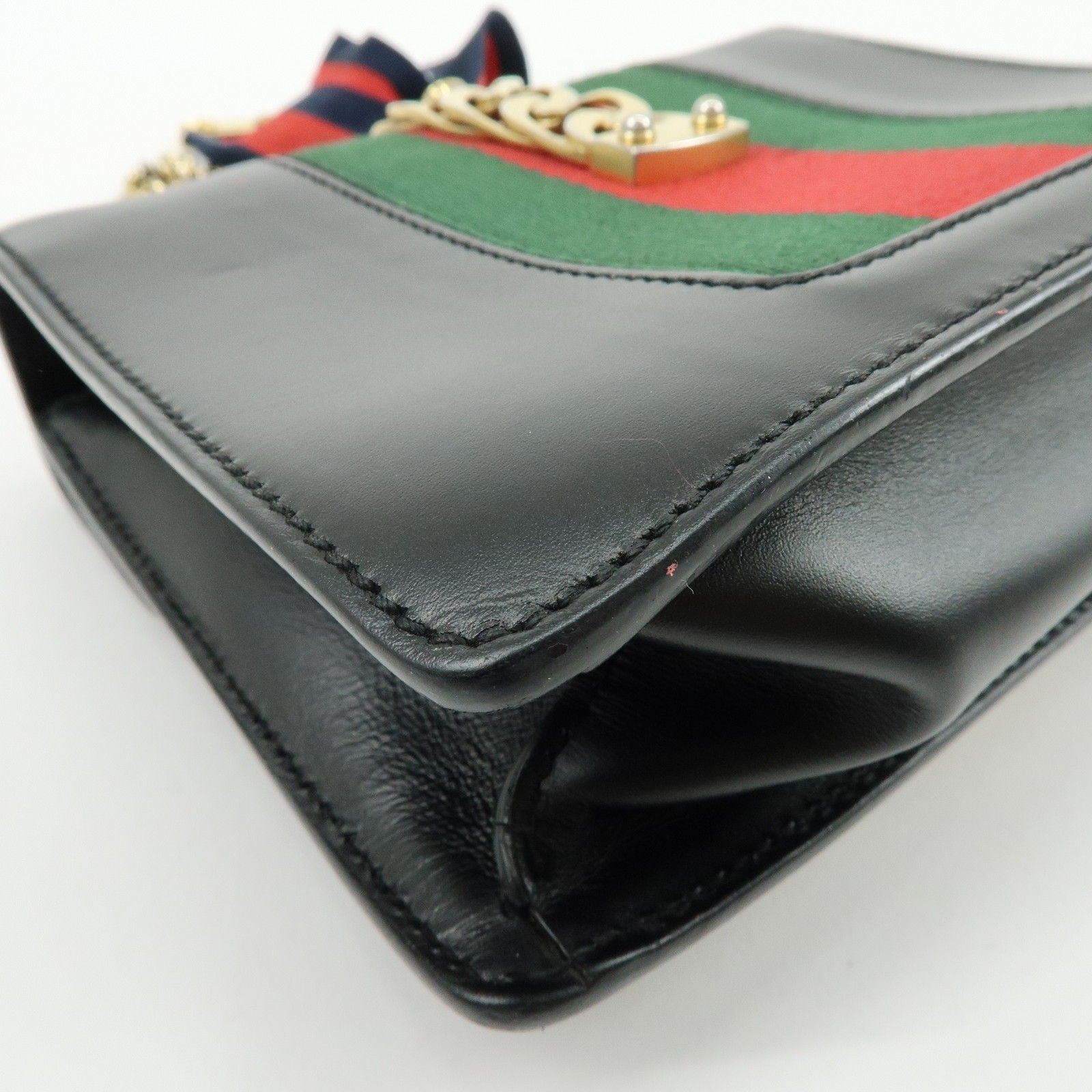 Calfskin Mini Sylvie Shoulder Bag Black — view 10