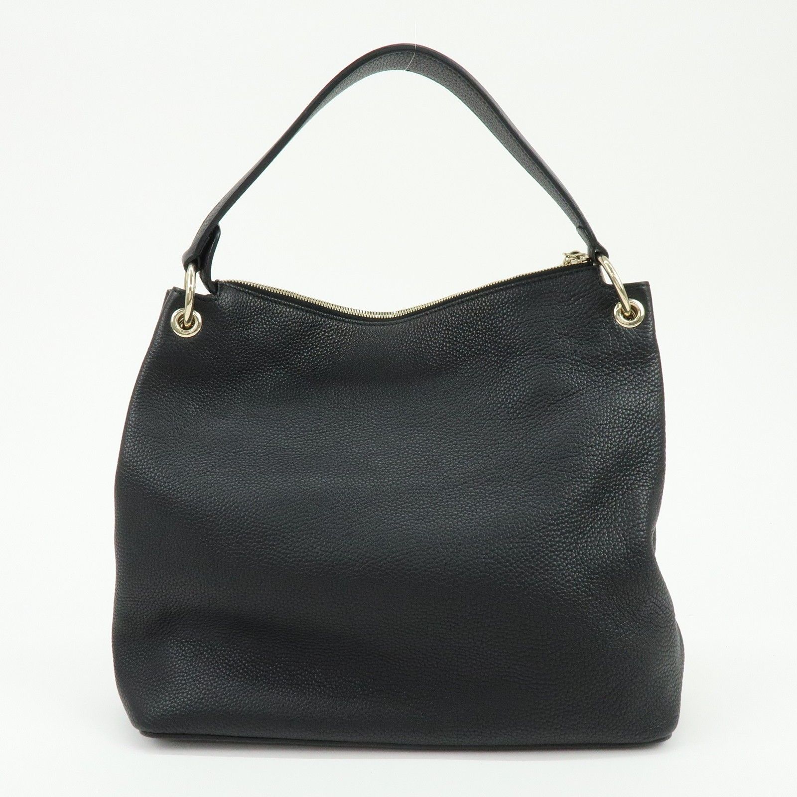 SOHO Interlocking G Leather 2Way Bag Shoulder Bag Black 408825 — view 2