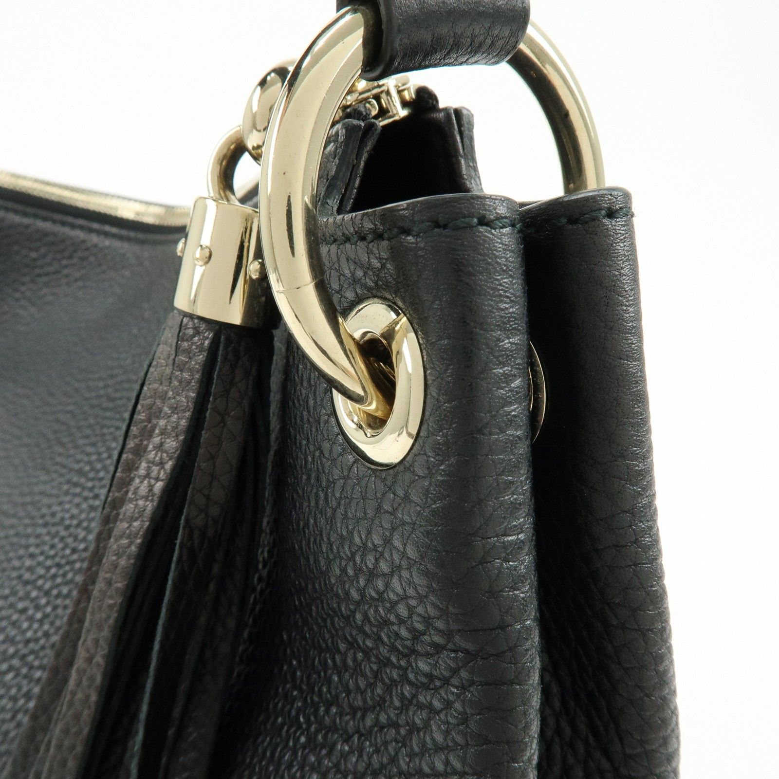 SOHO Interlocking G Leather 2Way Bag Shoulder Bag Black 408825 — view 15