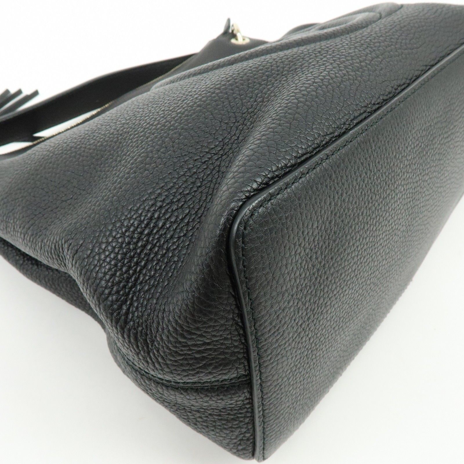 SOHO Interlocking G Leather 2Way Bag Shoulder Bag Black 408825 — view 9