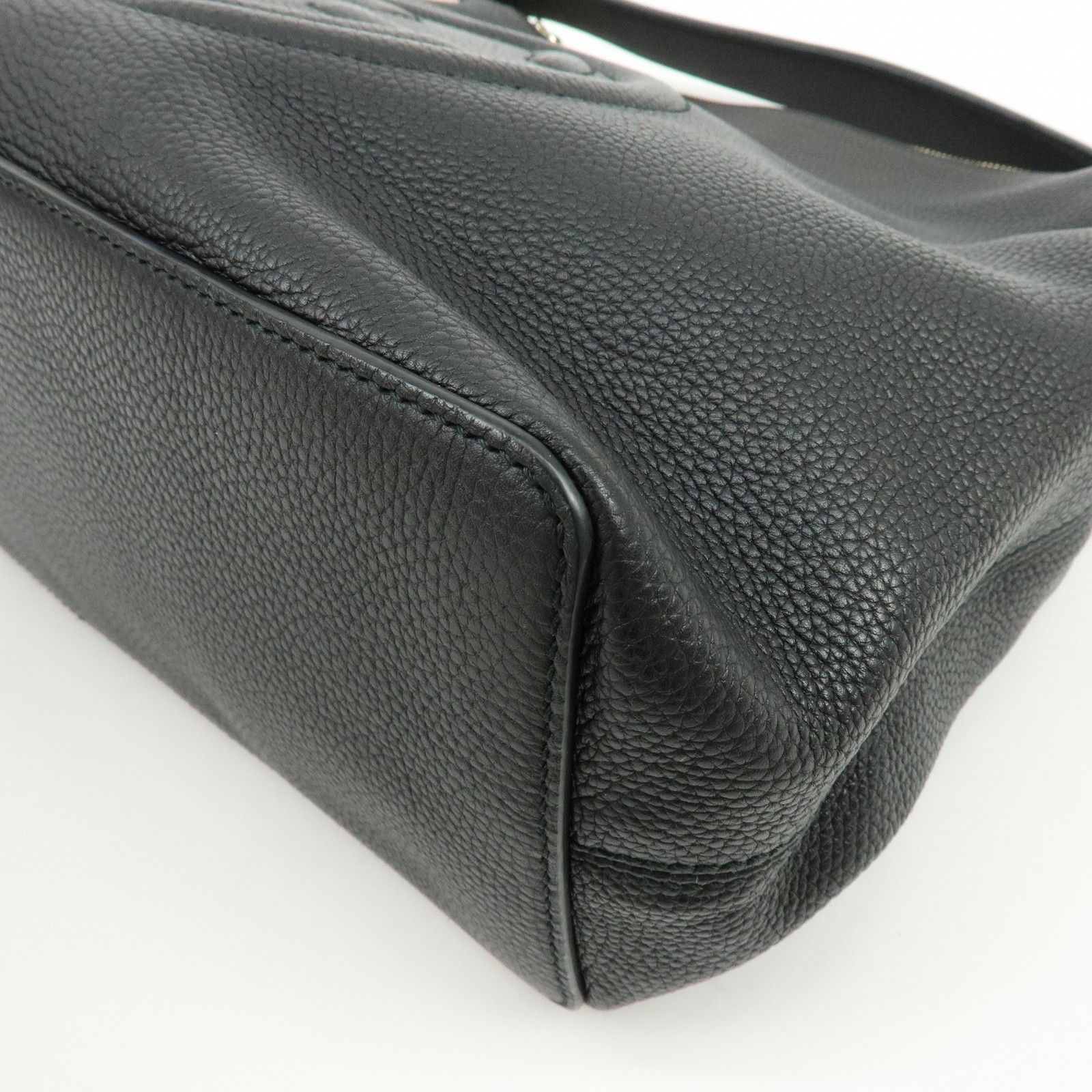 SOHO Interlocking G Leather 2Way Bag Shoulder Bag Black 408825 — view 10