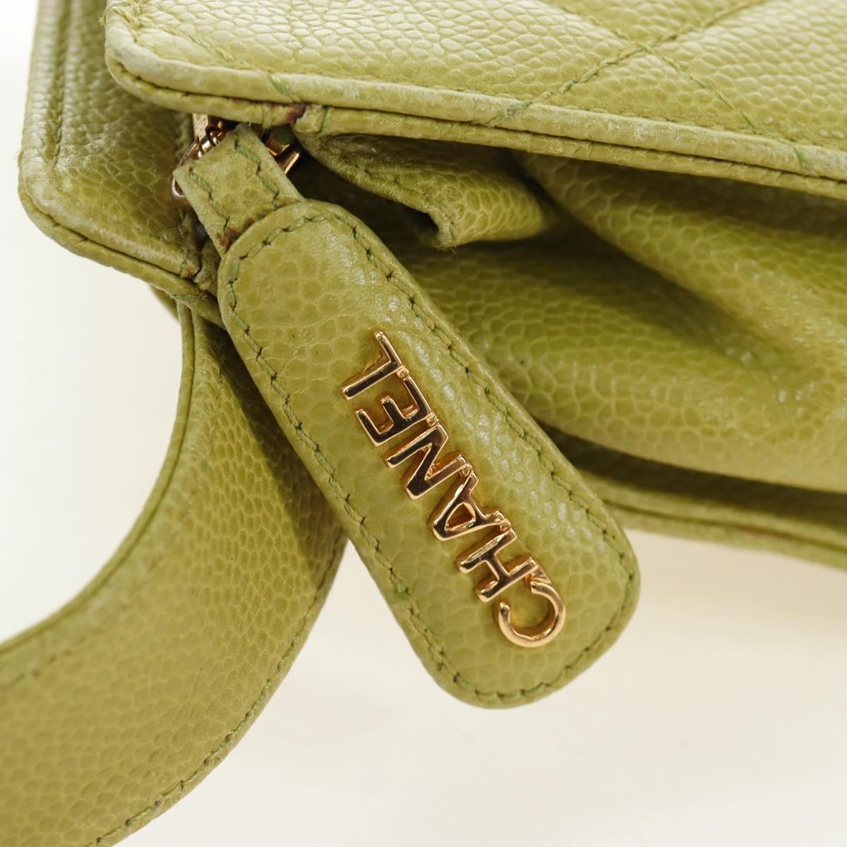 Vintage Lime Caviar Quilted Fanny Pack/Waist Bag w/GHW — view 19
