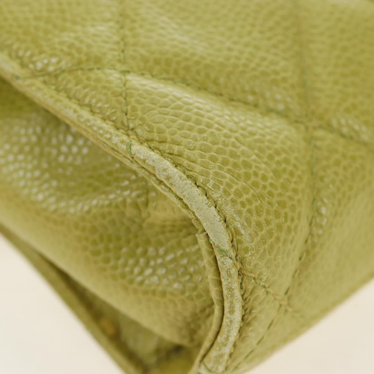 Vintage Lime Caviar Quilted Fanny Pack/Waist Bag w/GHW — view 10