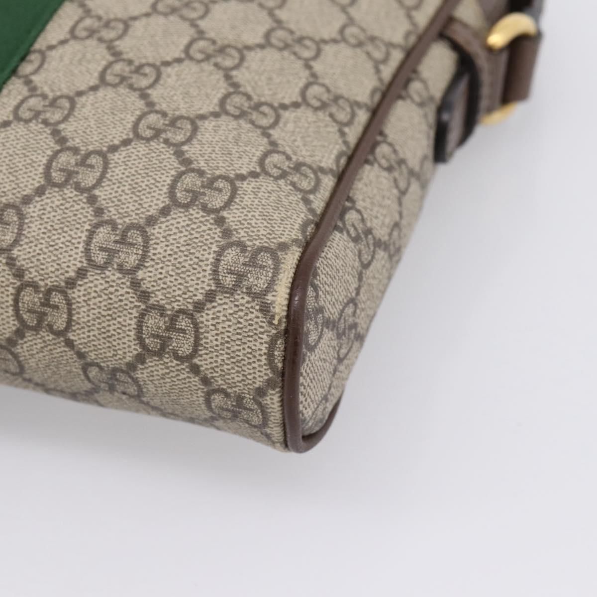 GG Supreme Monogram Web Medium Ophidia Messenger Bag Brown — view 15