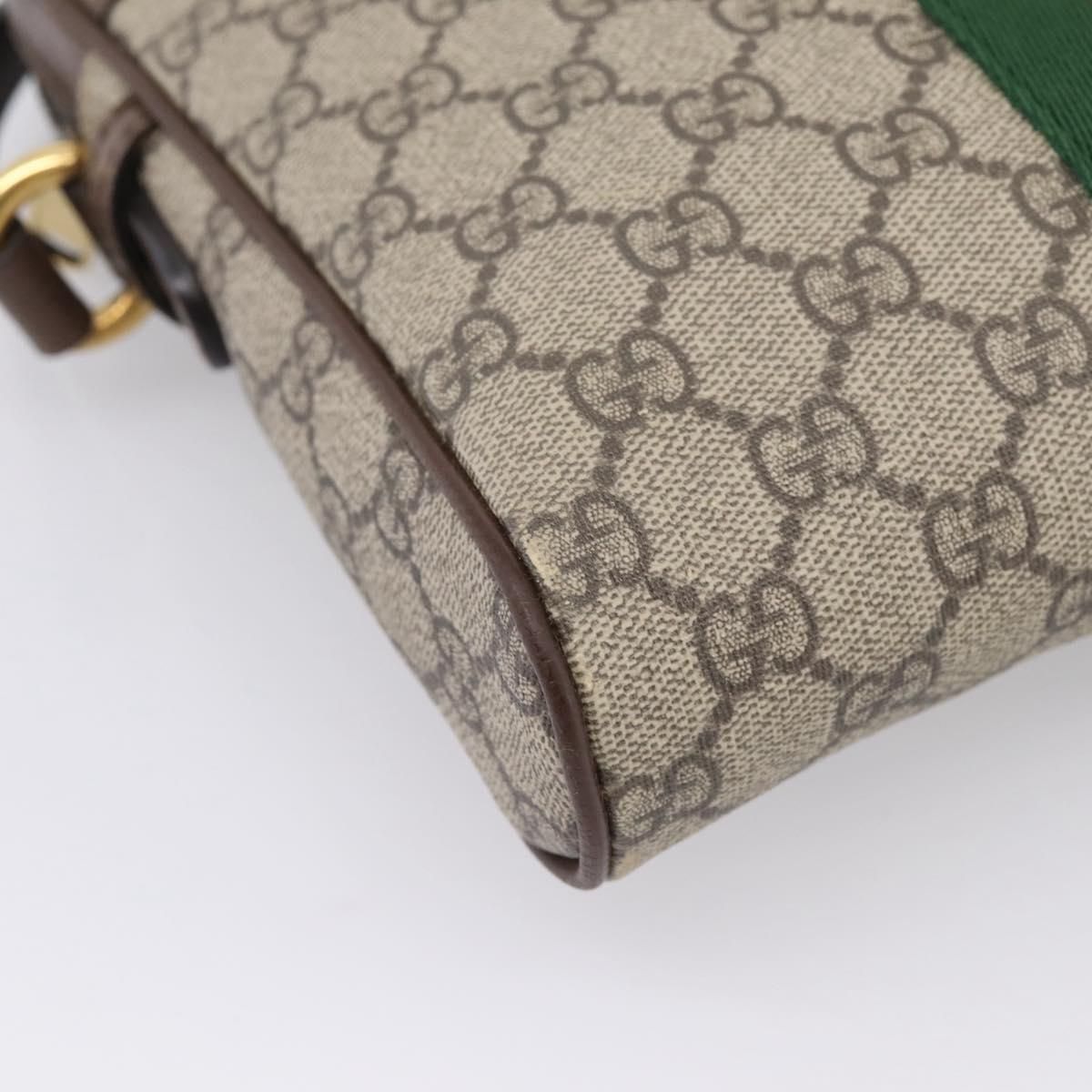 GG Supreme Monogram Web Medium Ophidia Messenger Bag Brown — view 16