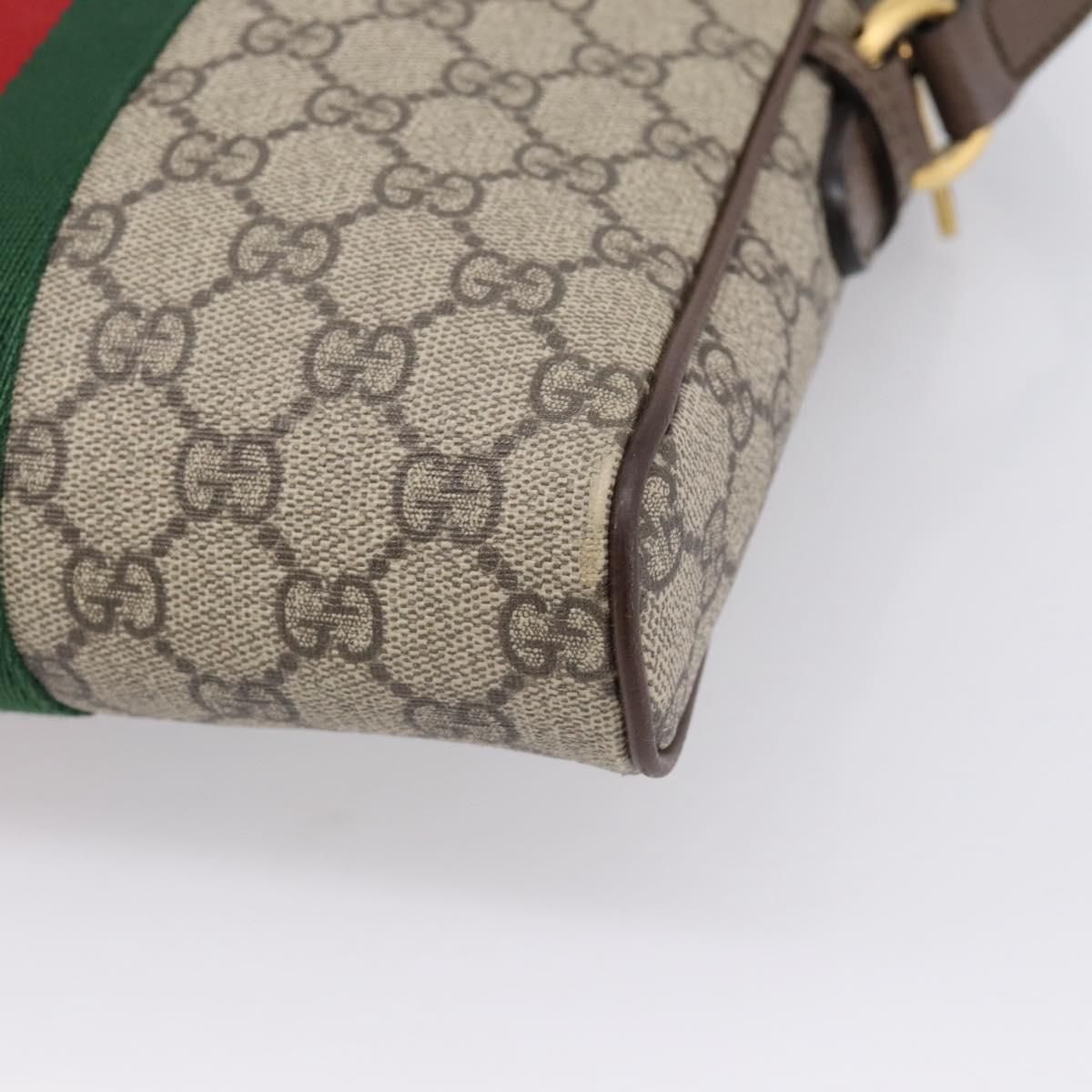 GG Supreme Monogram Web Medium Ophidia Messenger Bag Brown — view 17