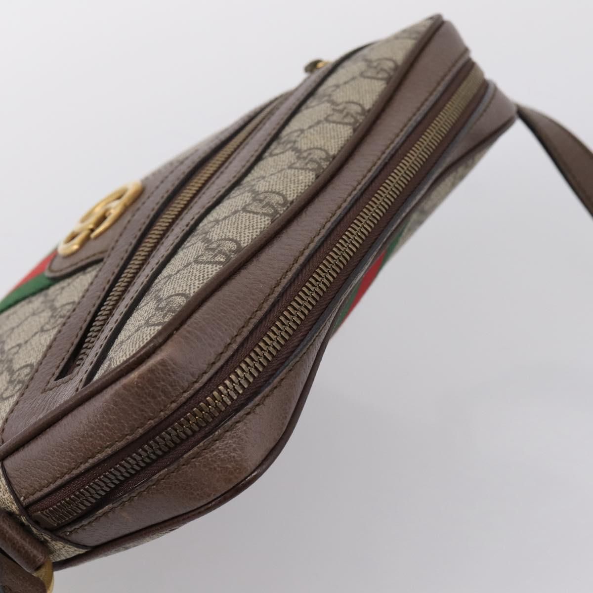 GG Supreme Monogram Web Medium Ophidia Messenger Bag Brown — view 6