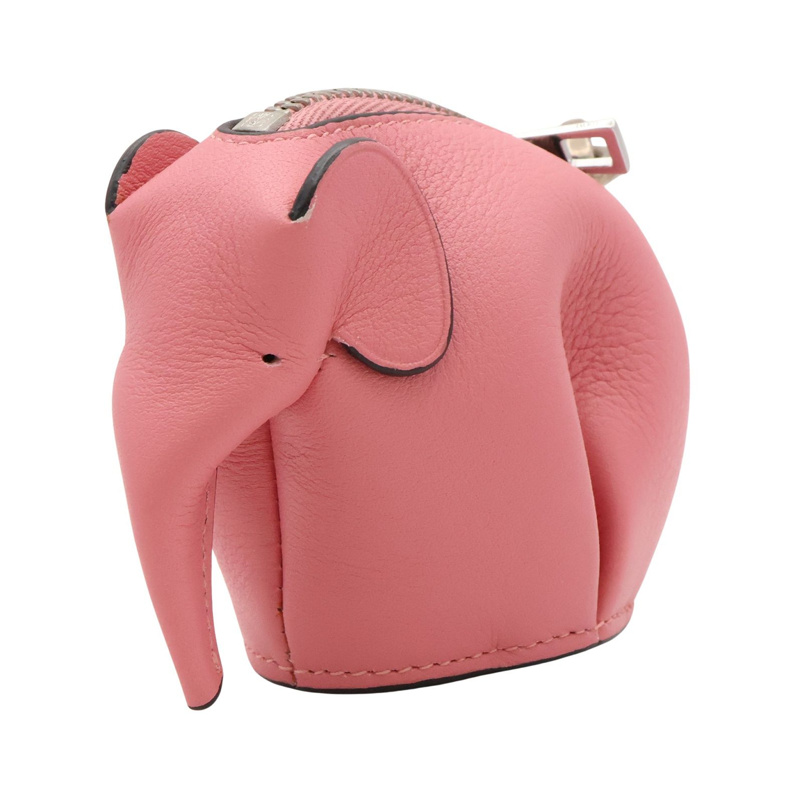 Pink Calfskin Elephant Coin Case — view 2