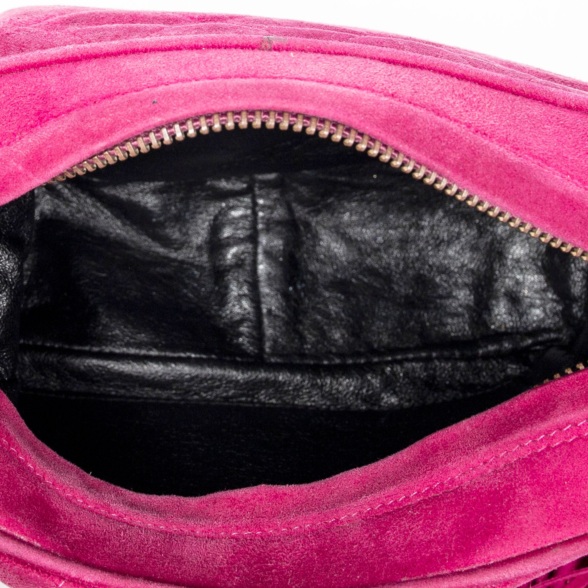 Mini CC Fringe Tassel Camera Bag  Quilted Suede Leather — view 7