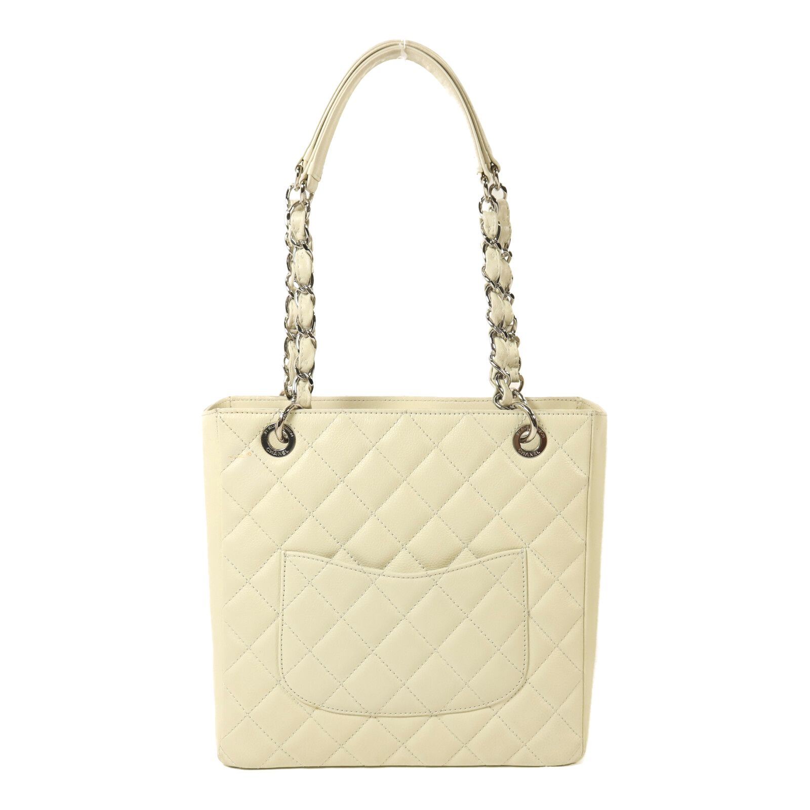 Caviar Leather Petite Shopping Tote (PST) w/SHW — view 2