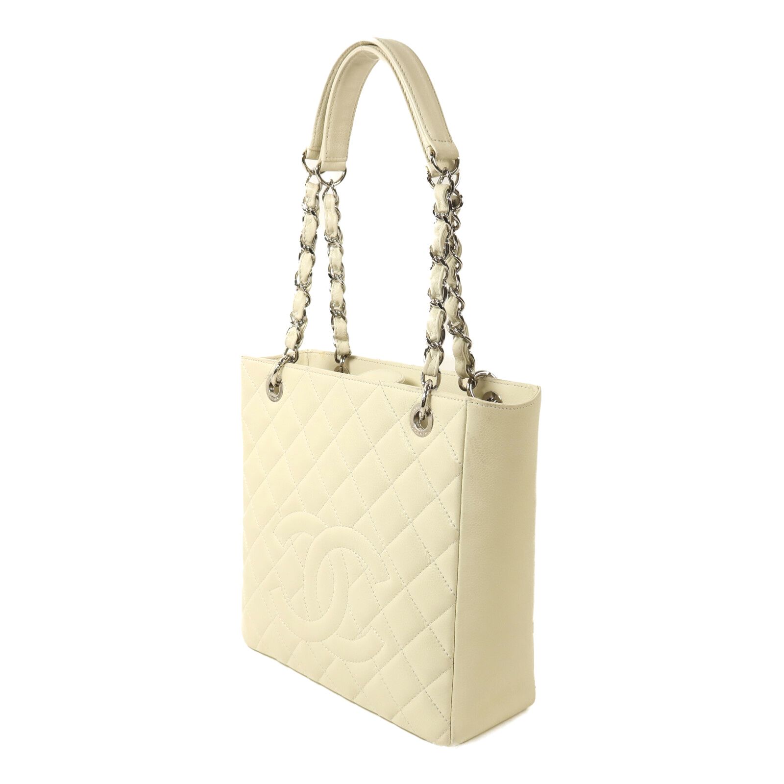 Caviar Leather Petite Shopping Tote (PST) w/SHW — view 3
