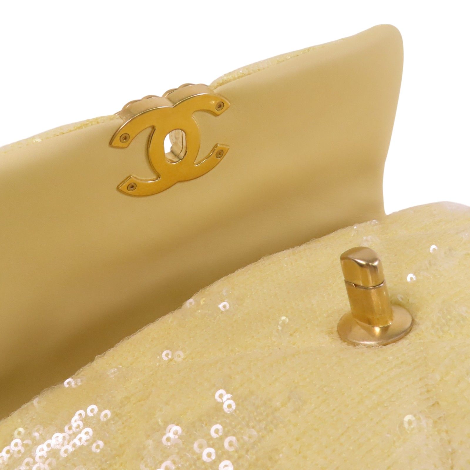 Piece 19 Sequin Flag Bag Golden Cross Hand-handed Sho, Yellow/Gold — view 16