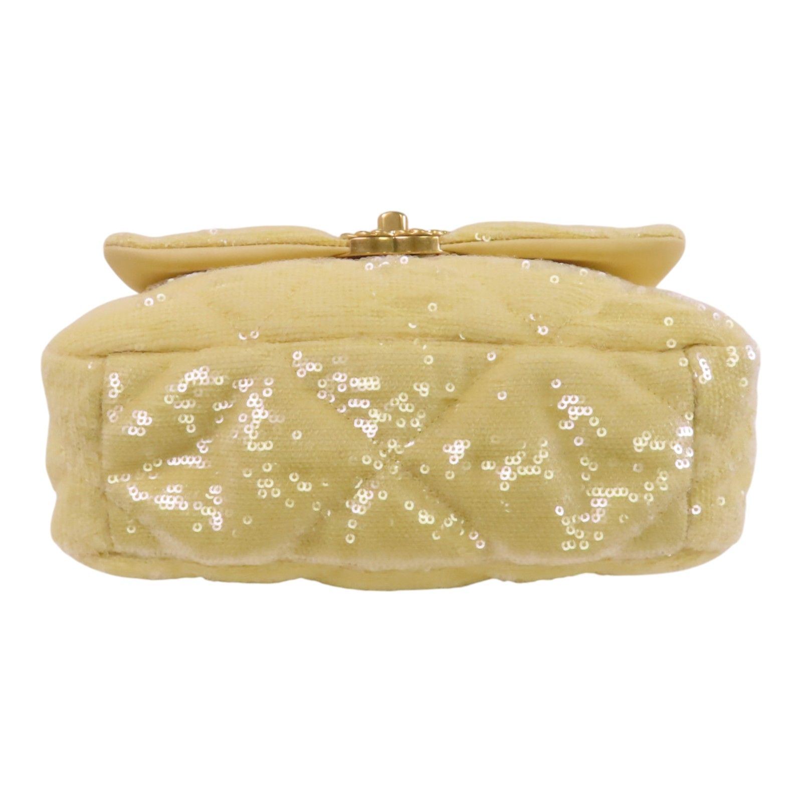 Piece 19 Sequin Flag Bag Golden Cross Hand-handed Sho, Yellow/Gold — view 4