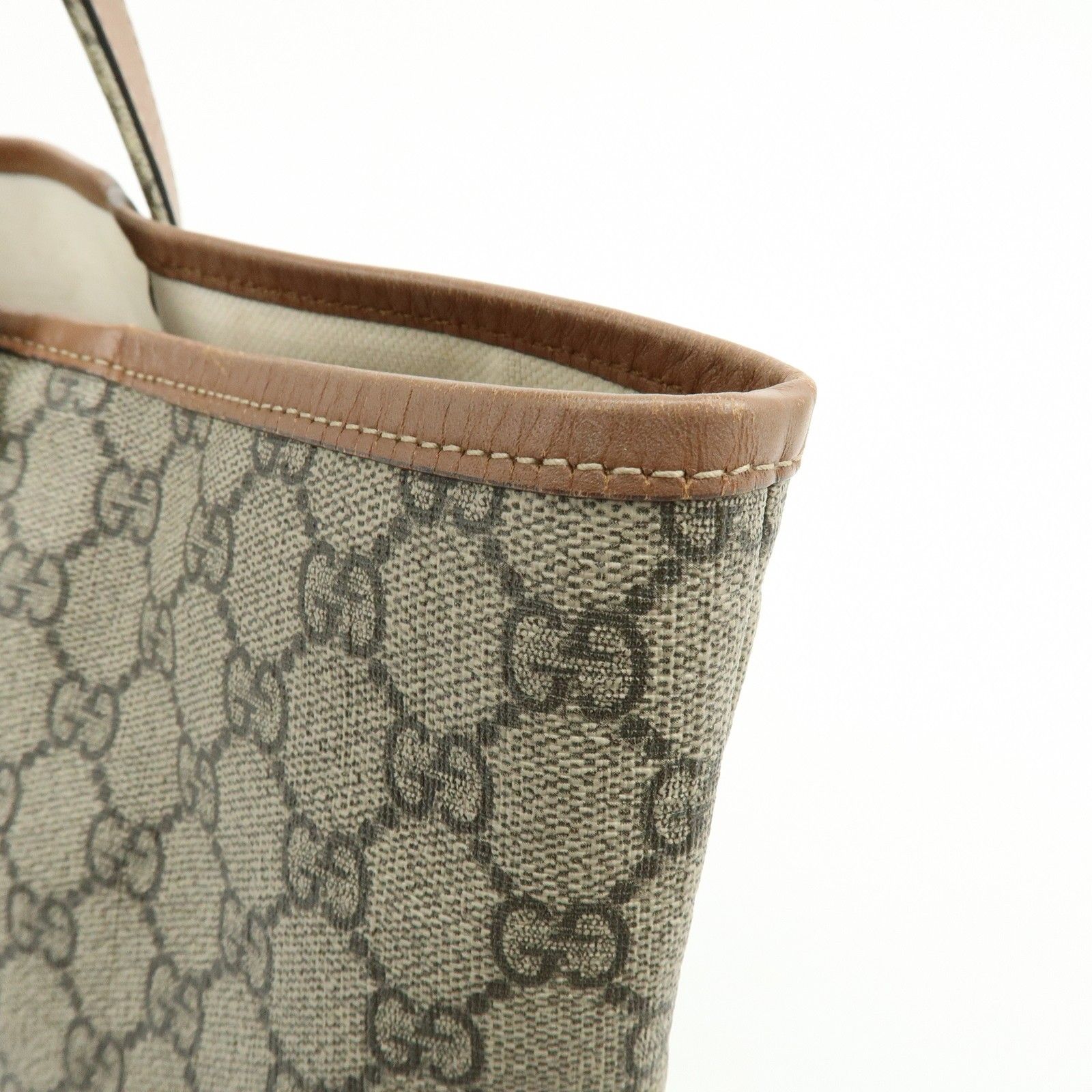 GG Plus Monogram Medium Signature Web Loop Tote Brown — view 15