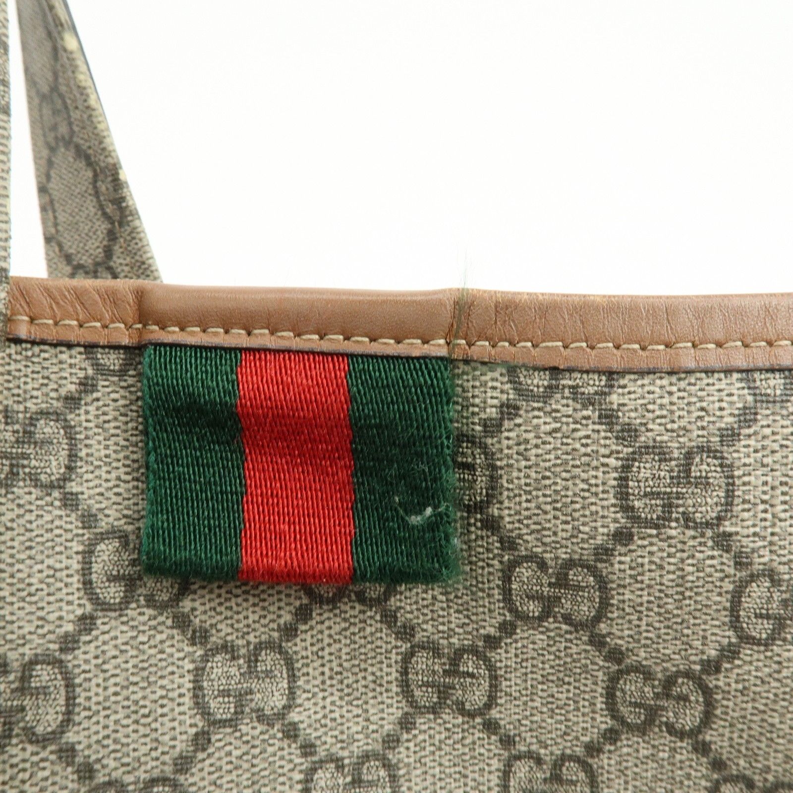 GG Plus Monogram Medium Signature Web Loop Tote Brown — view 18