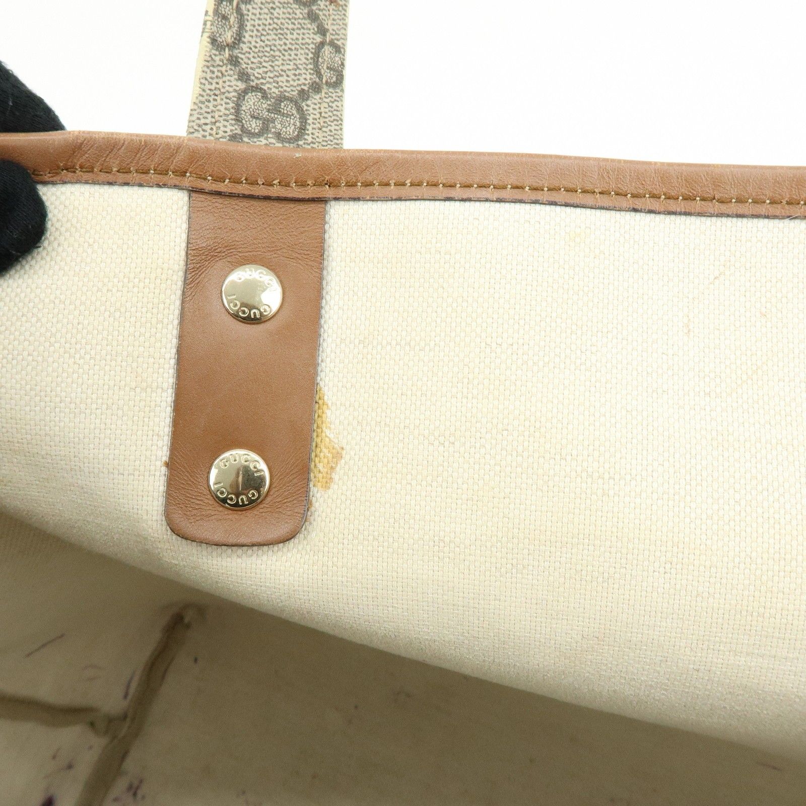 GG Plus Monogram Medium Signature Web Loop Tote Brown — view 21